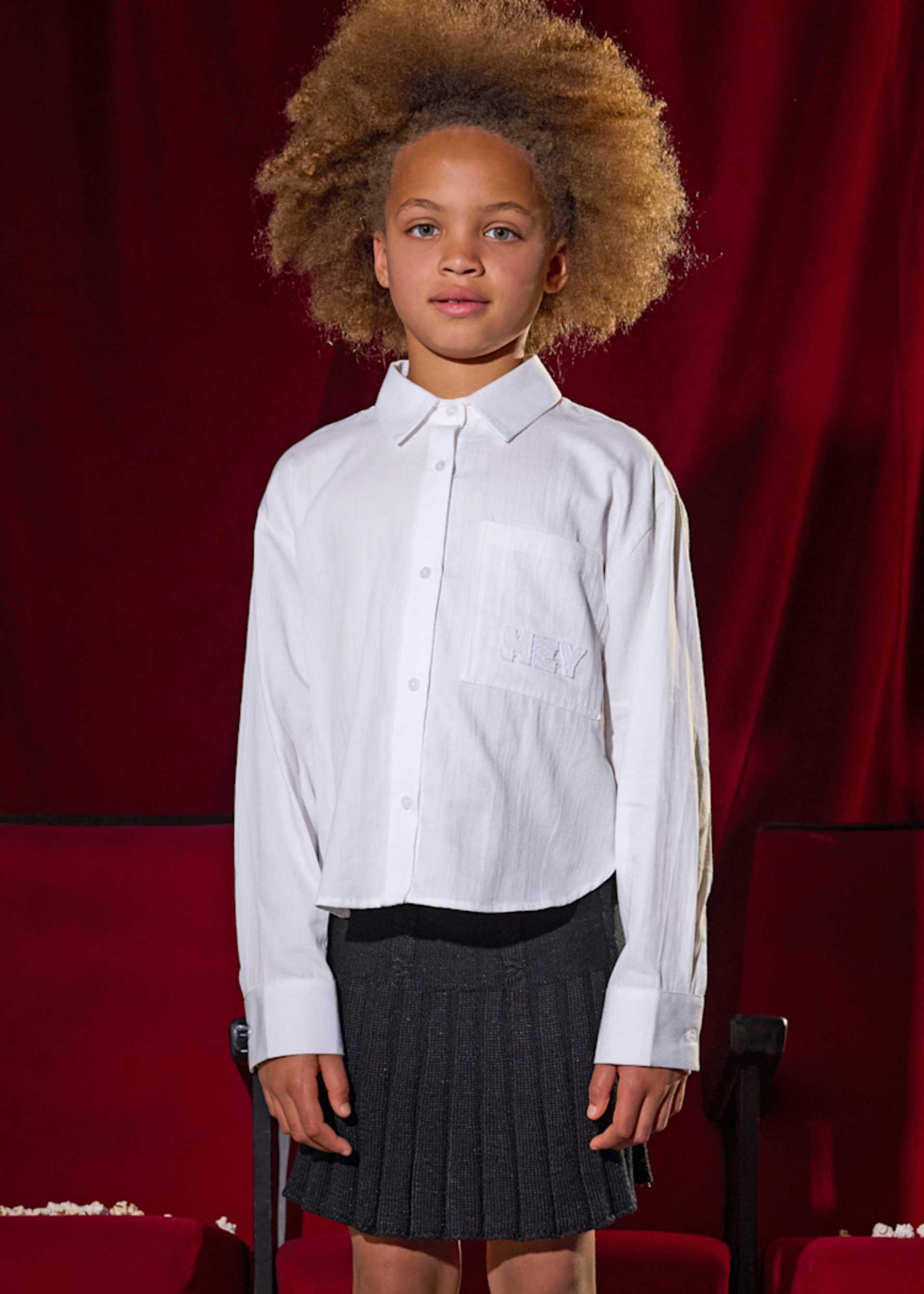 Jupe tricot tressée fille