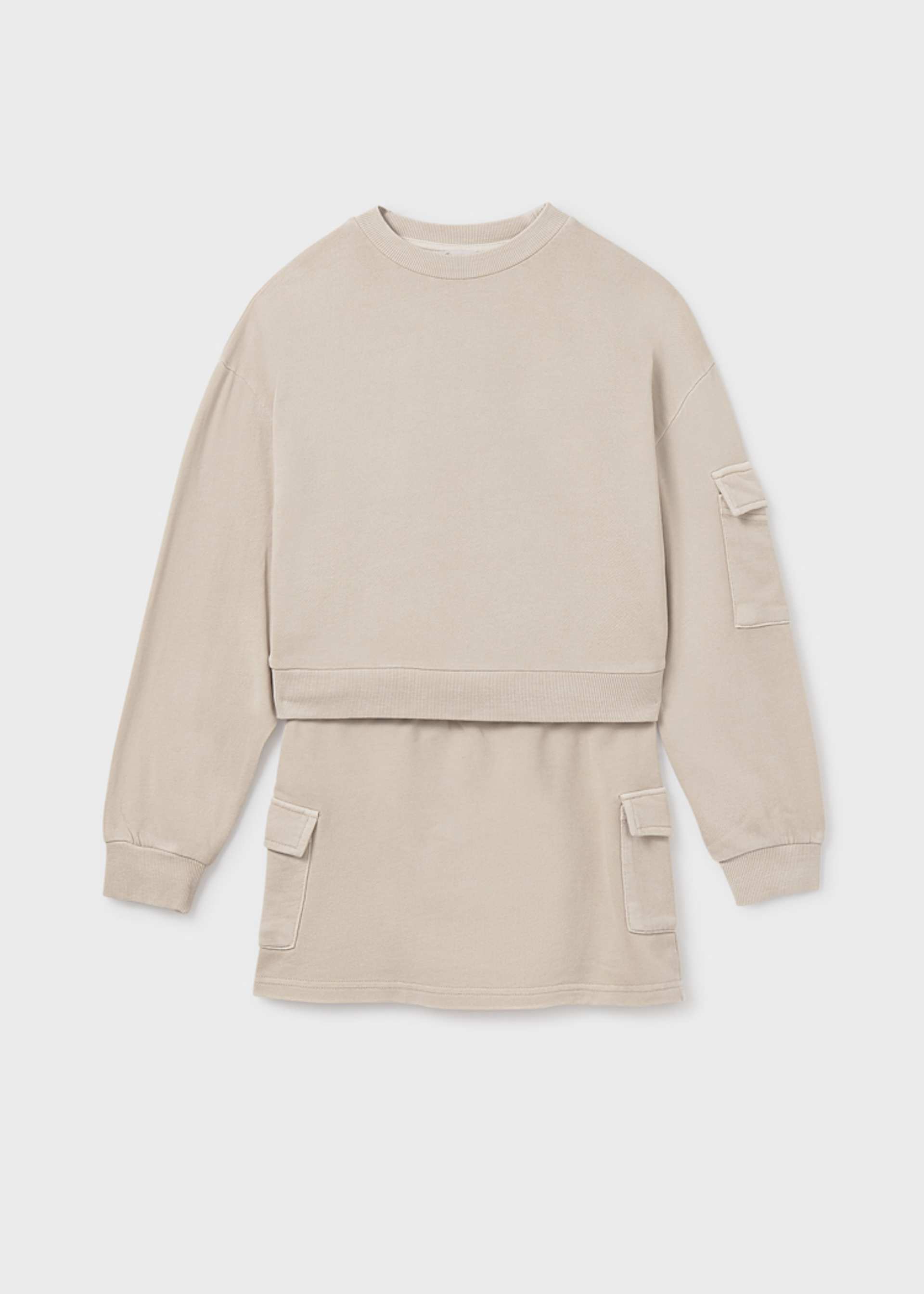 Ensemble jupe cargo et sweat-shirt fille