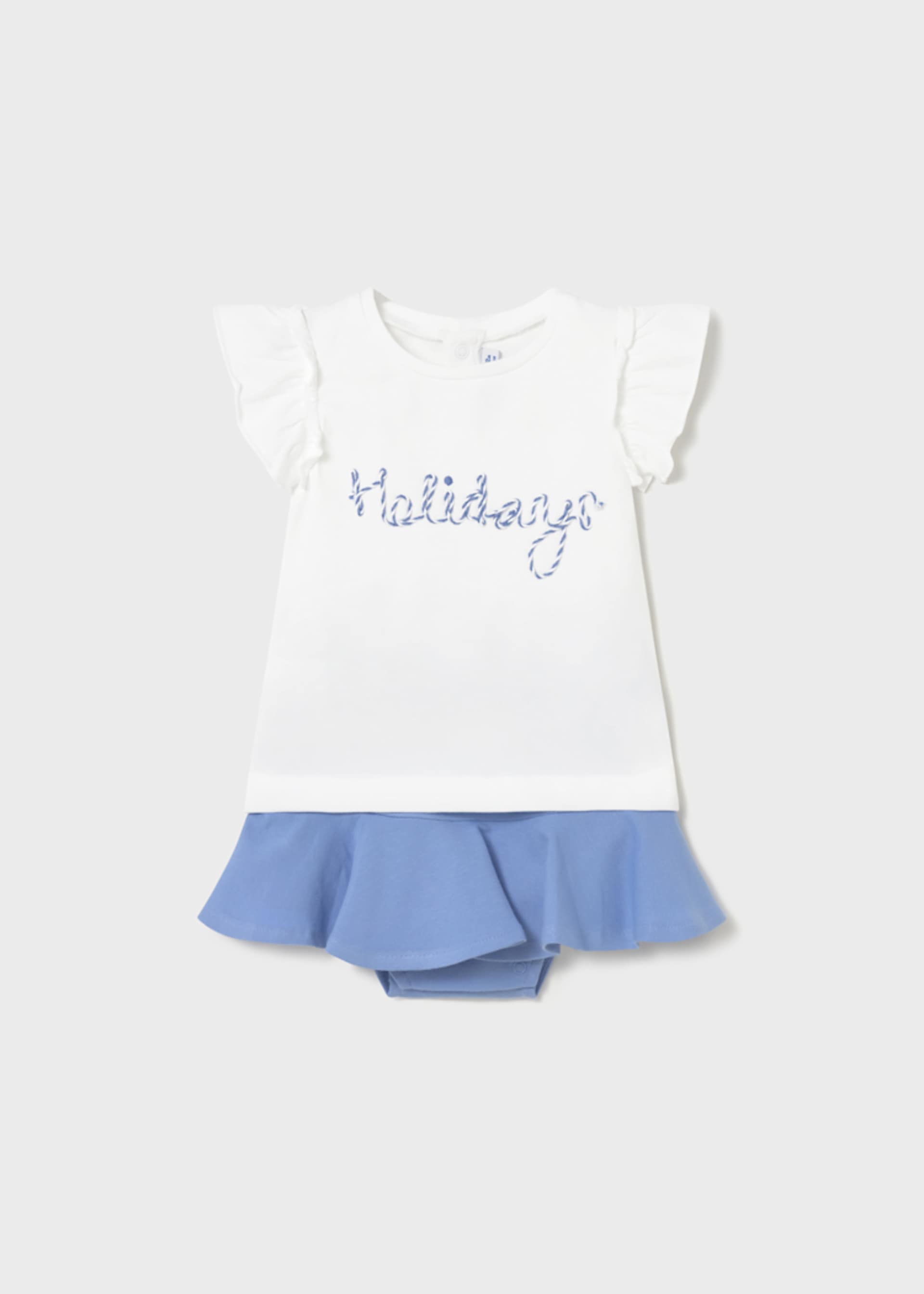 Baby cotton skirt set