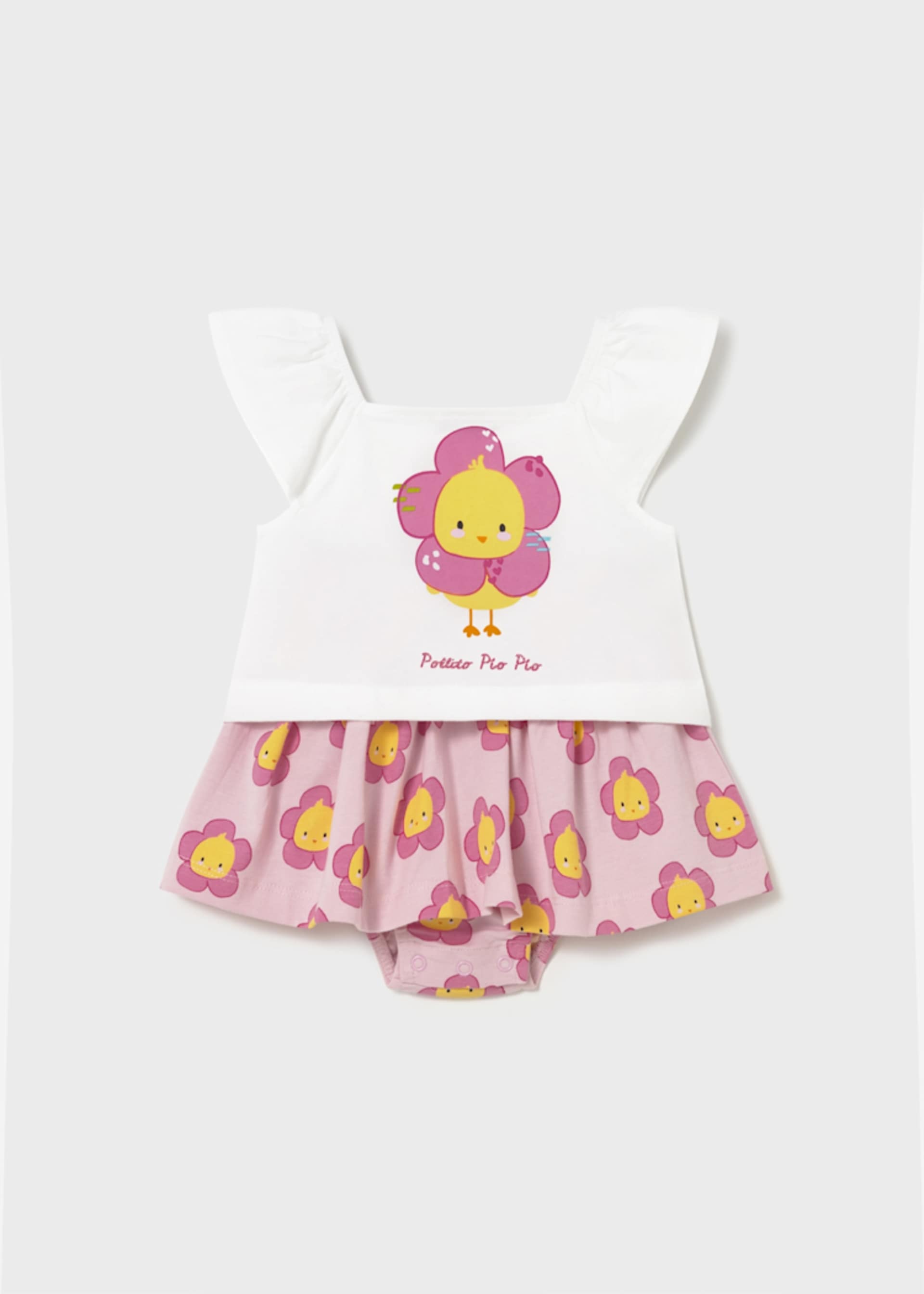 Baby print skirt set