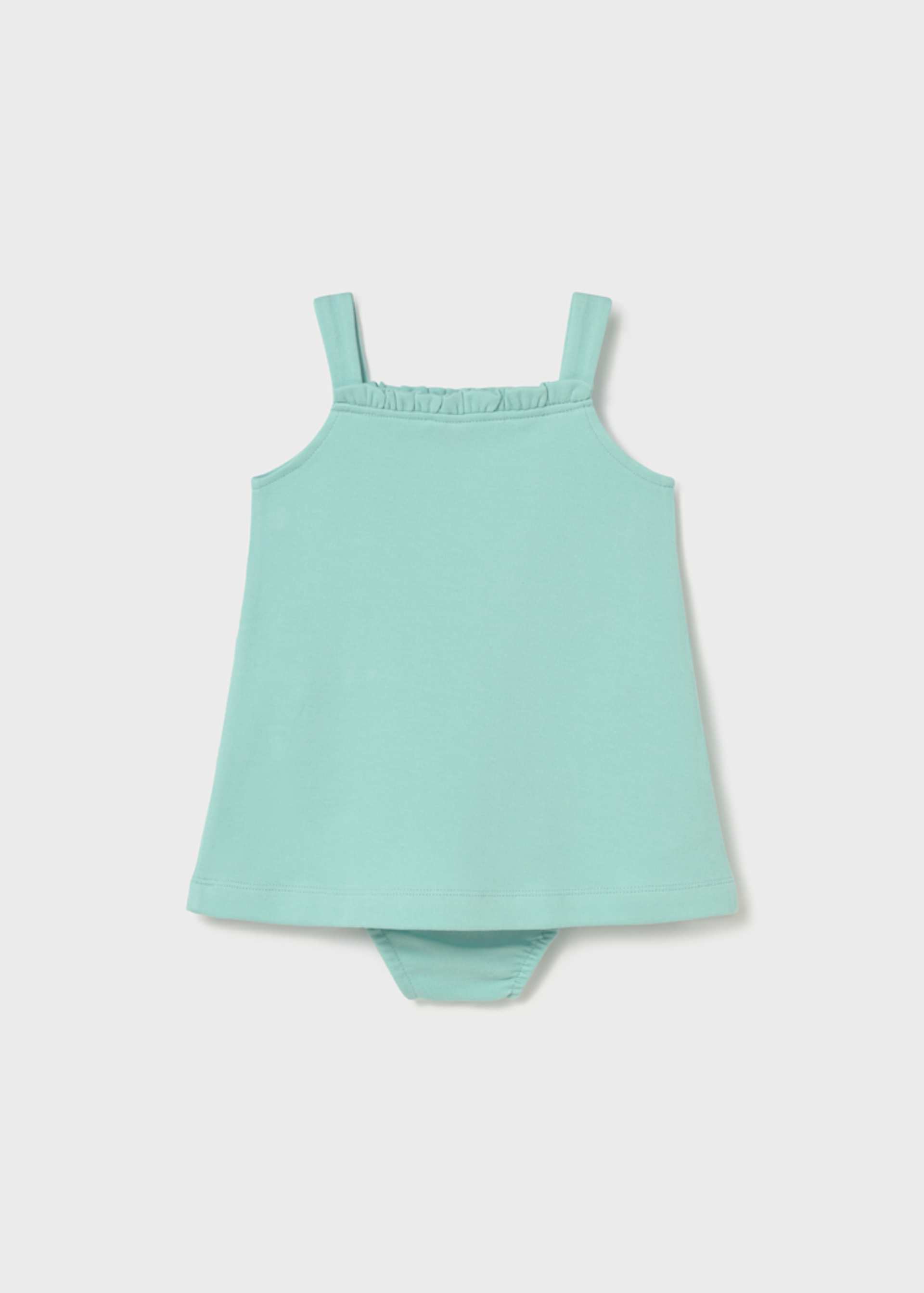 Baby glitter print dress with nappy cover