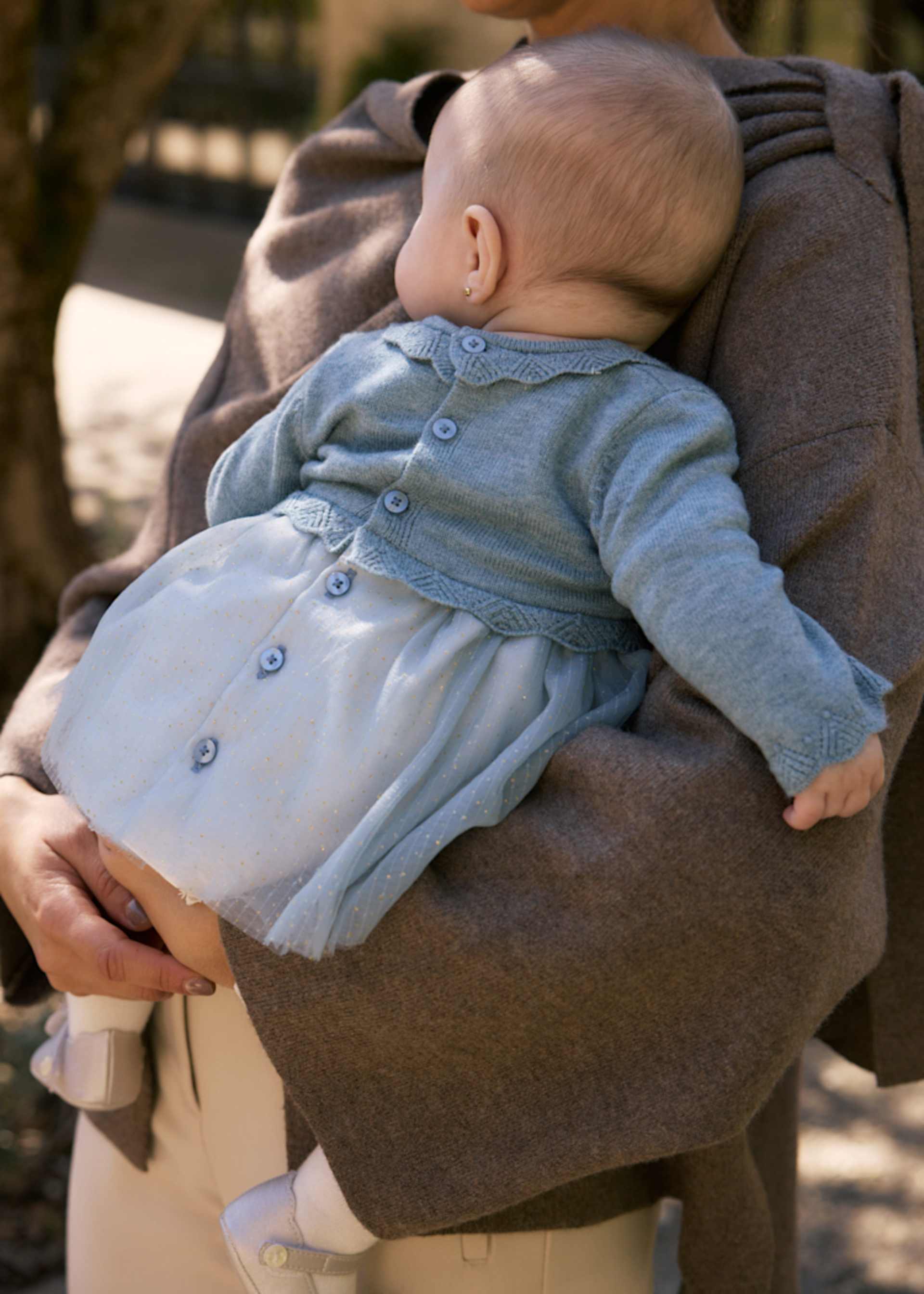 Newborn knit and tulle dress