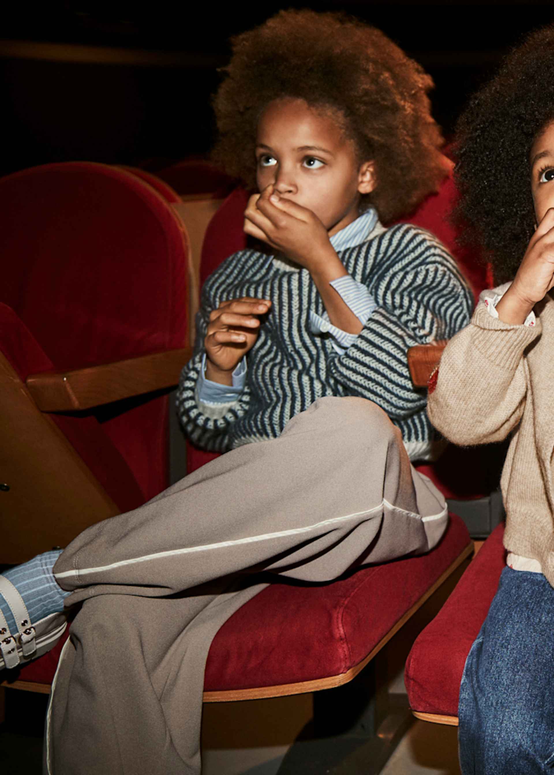 Pantaloni cu talie dubla fata