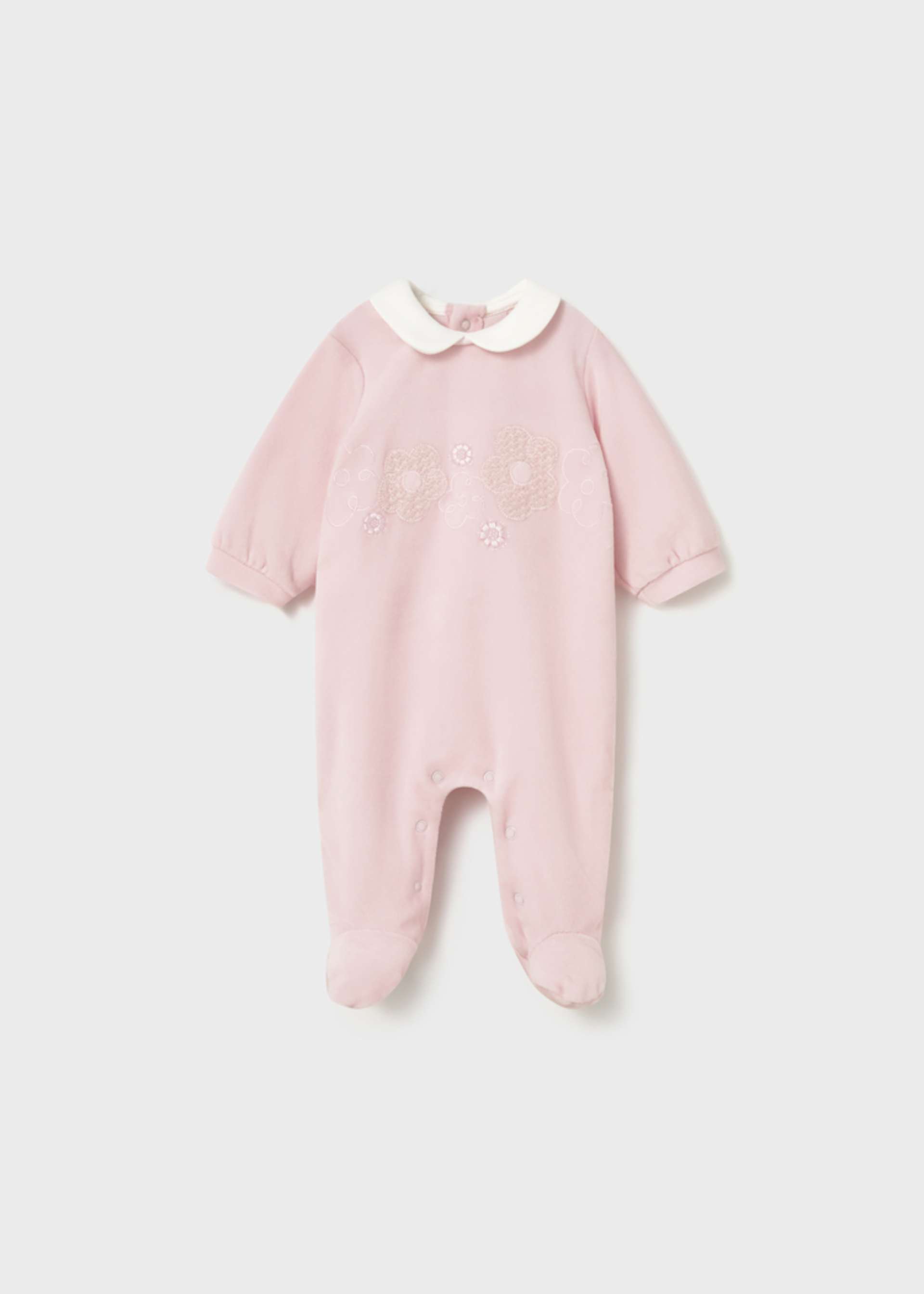 Newborn Girl Velour One Piece