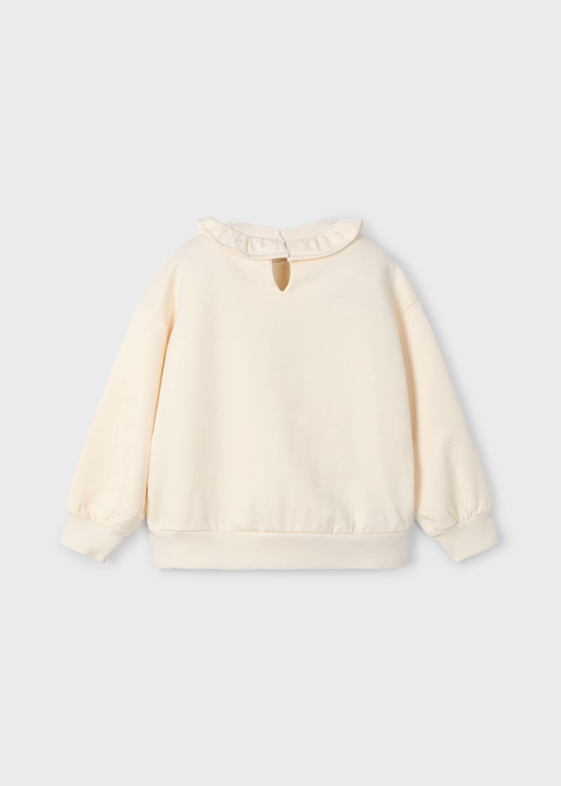 Girl Sweatshirt with Ruffle Collar