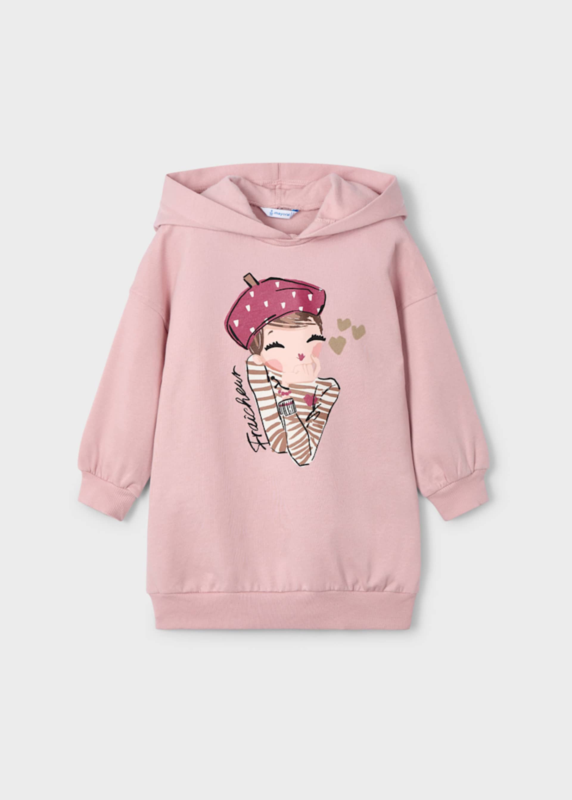 Kapuzen-Sweatkleid Mädchen