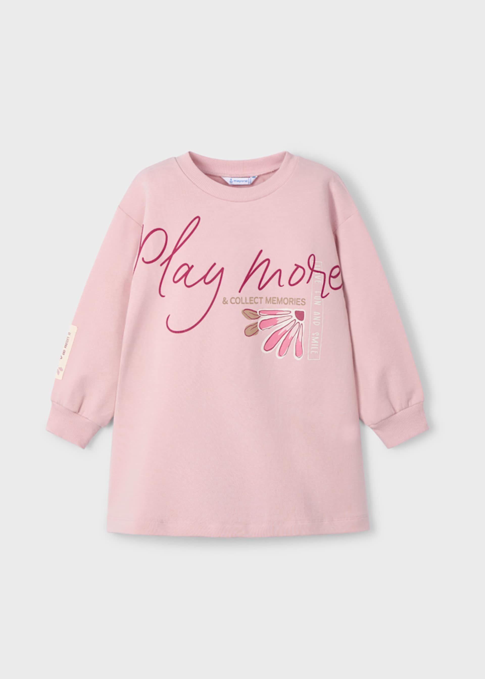 Girls fleece graphic dress