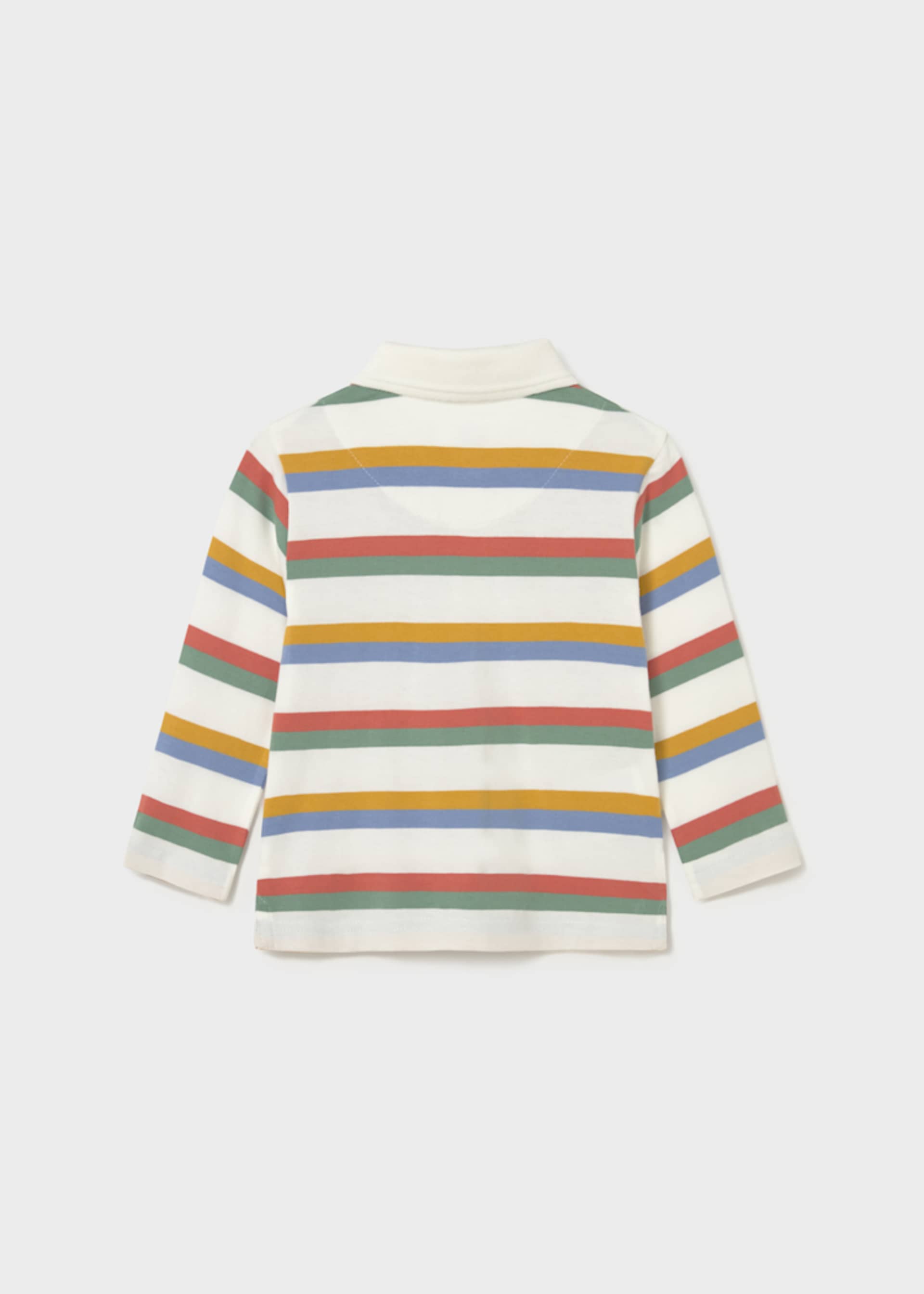 Baby 3D applique striped polo shirt
