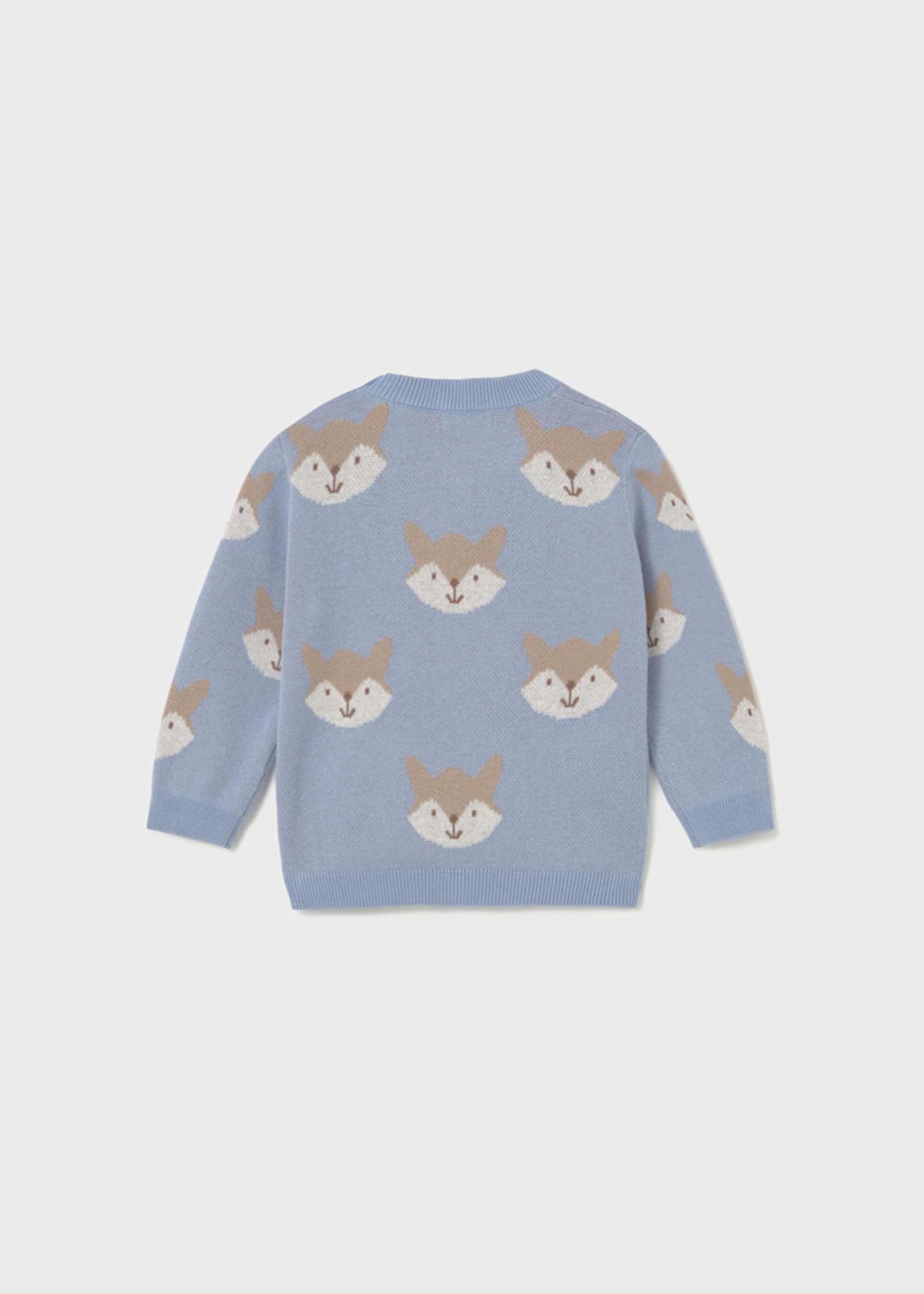 Baby jacquard fox jumper
