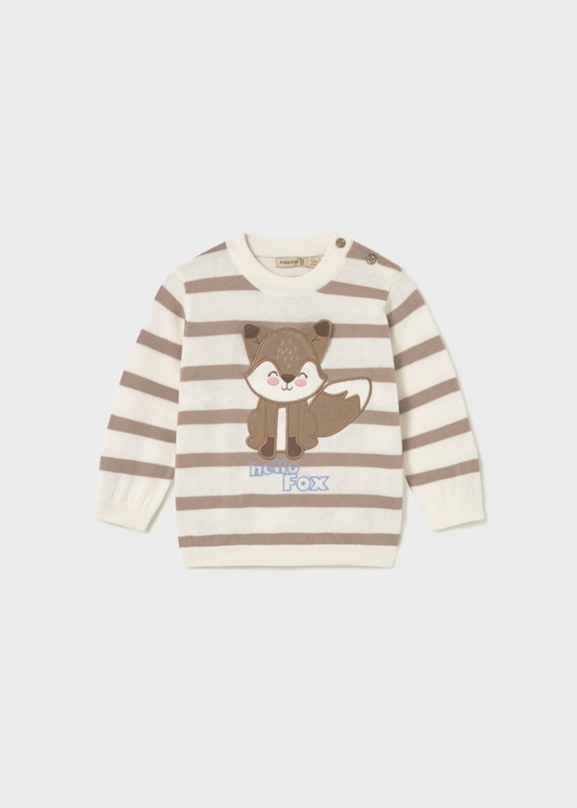Baby striped applique jumper