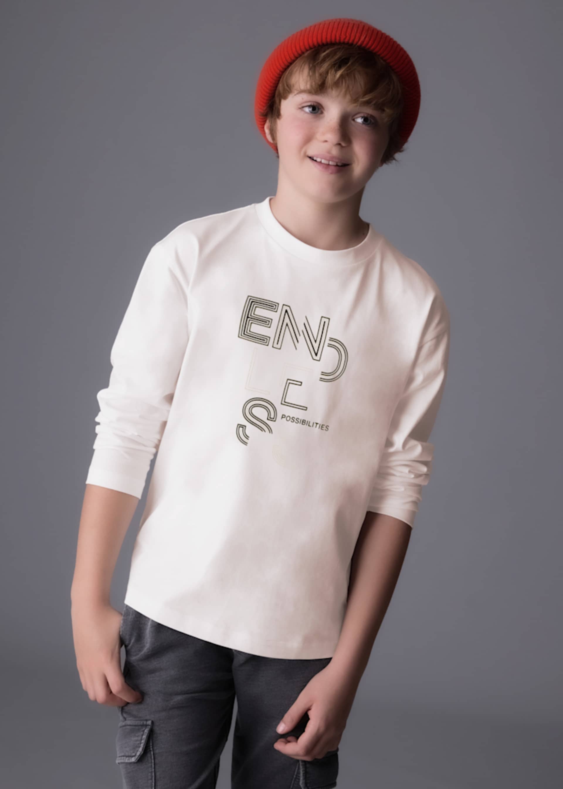 Shirt Text basic Teenager Jungen
