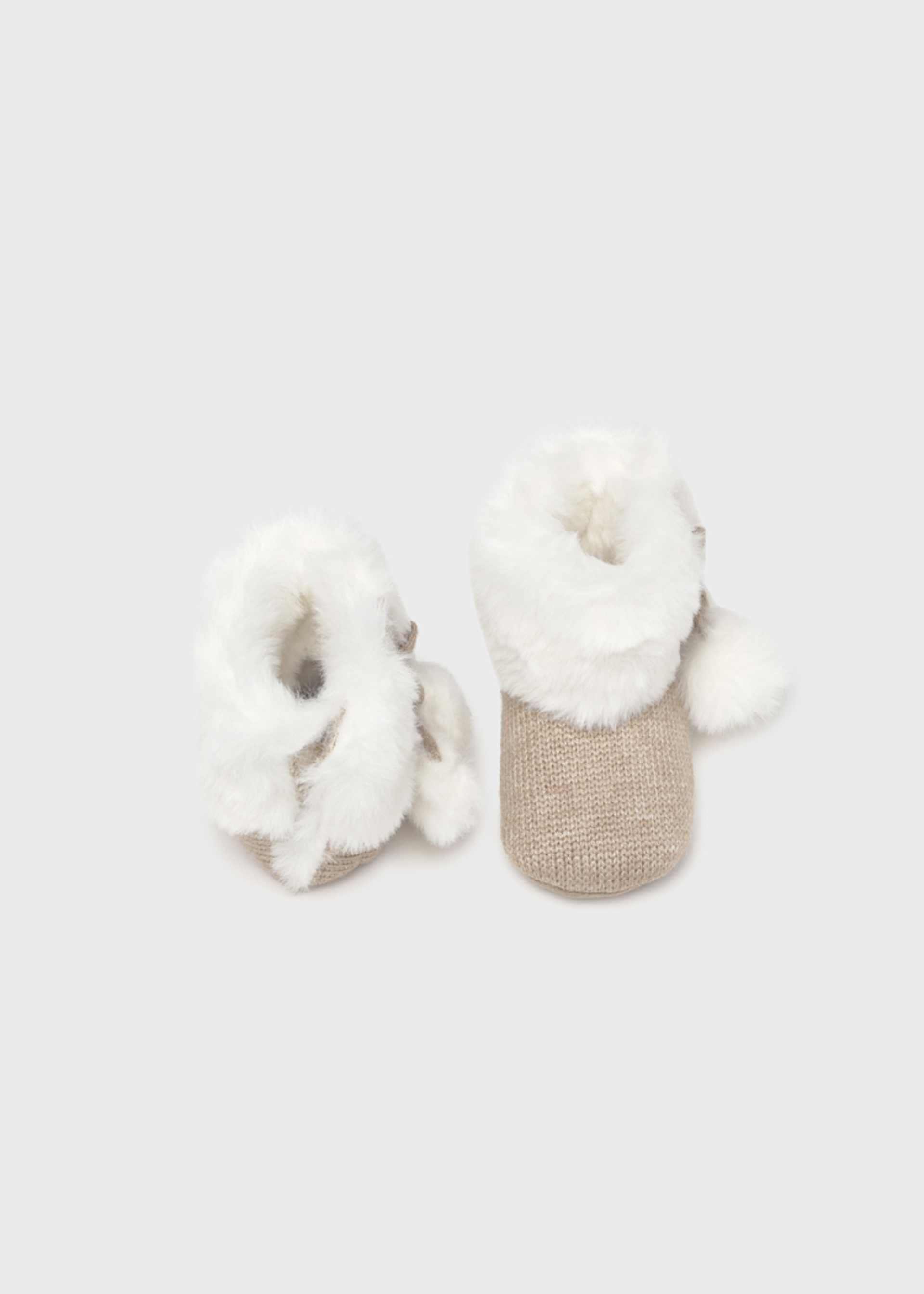 Newborn Girl Faux Fur Lined Boots