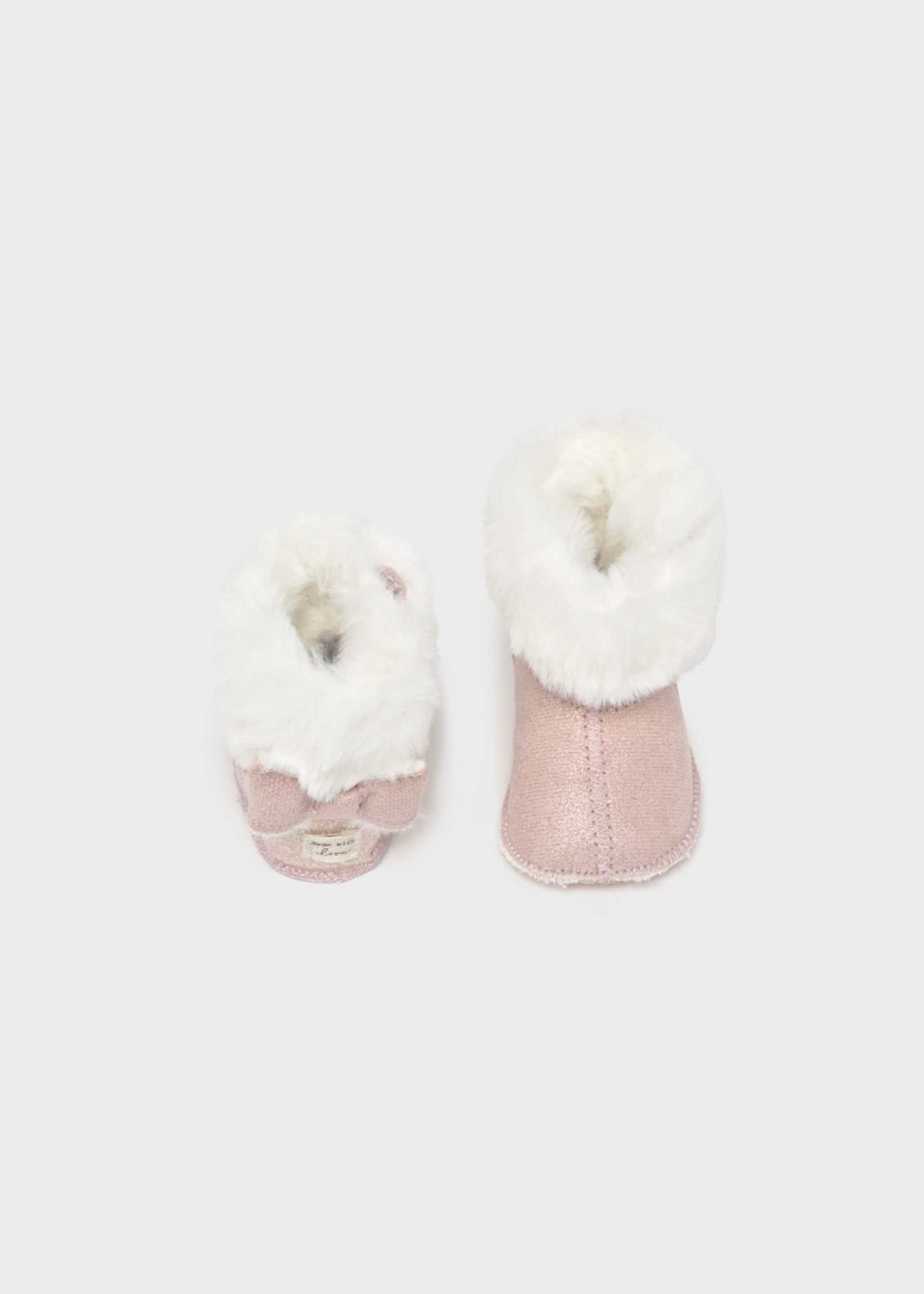 Newborn Girl Faux Fur Lined Boots