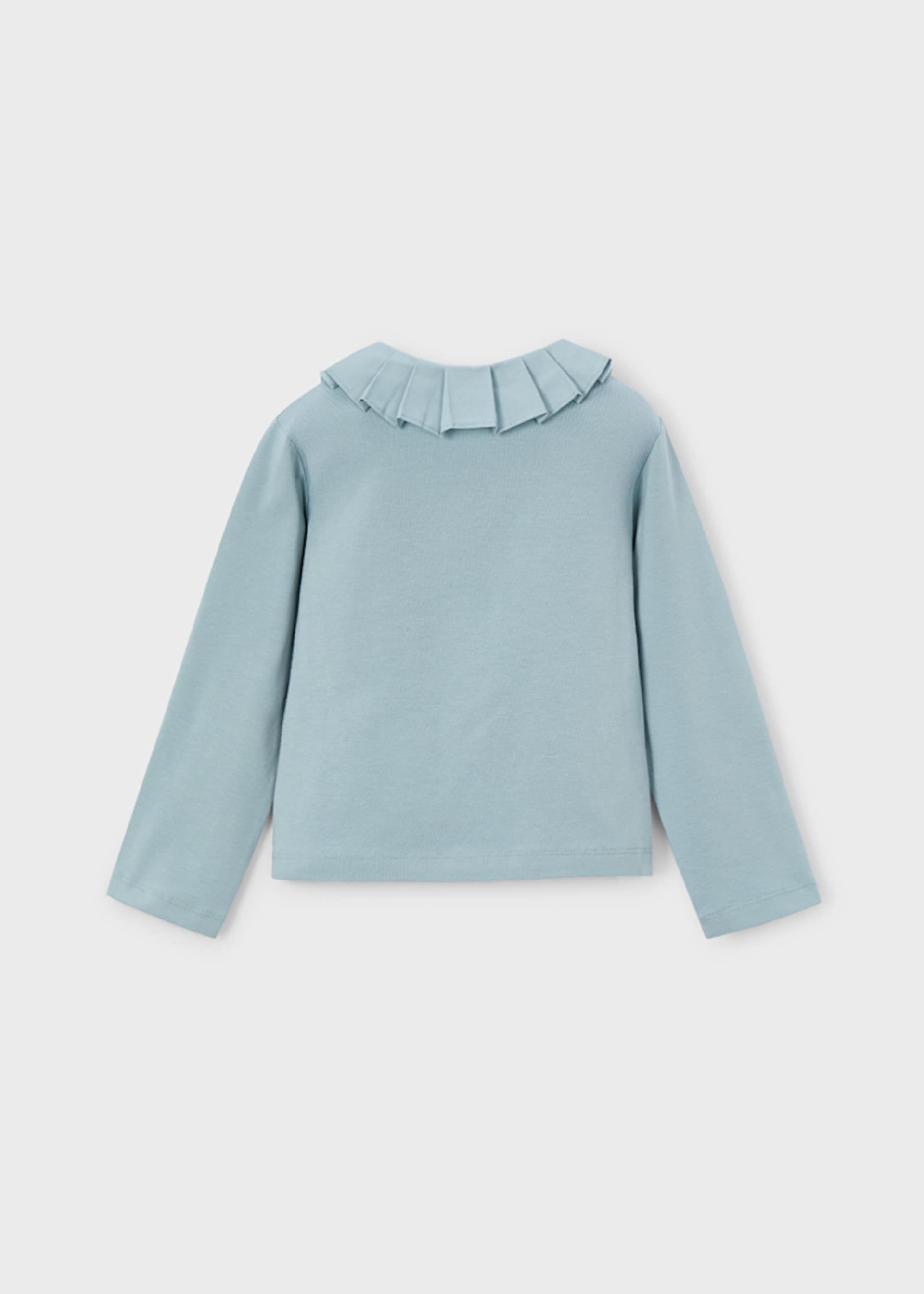 Girl Decorative Collar Polo Shirt