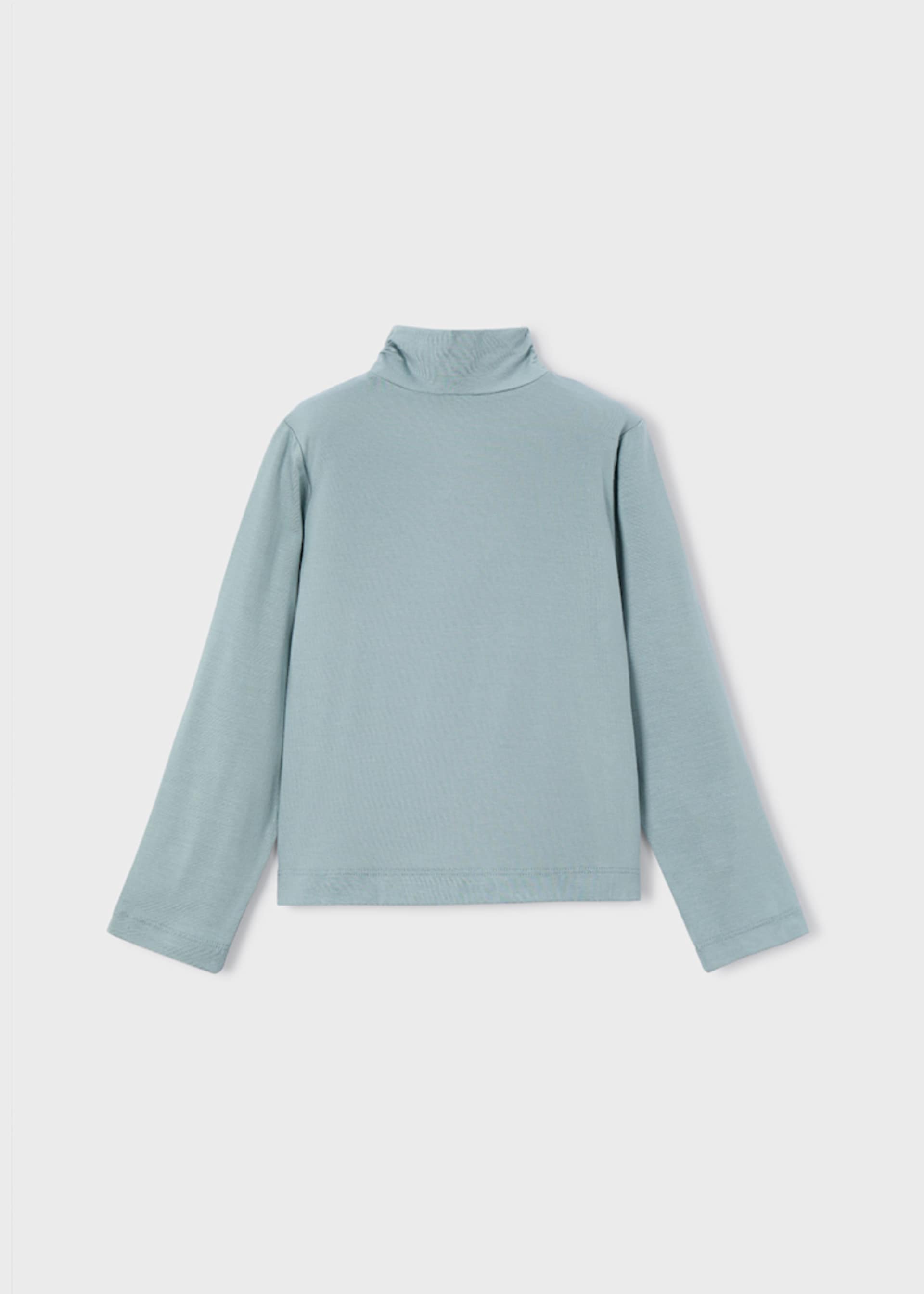 Playera cuello semi alto básica niña