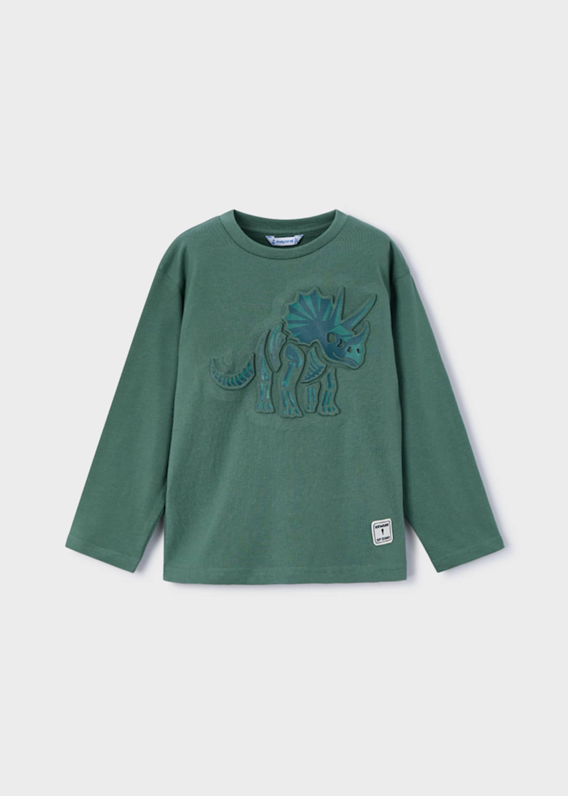 Boys long sleeved interactive dinosaur shirt