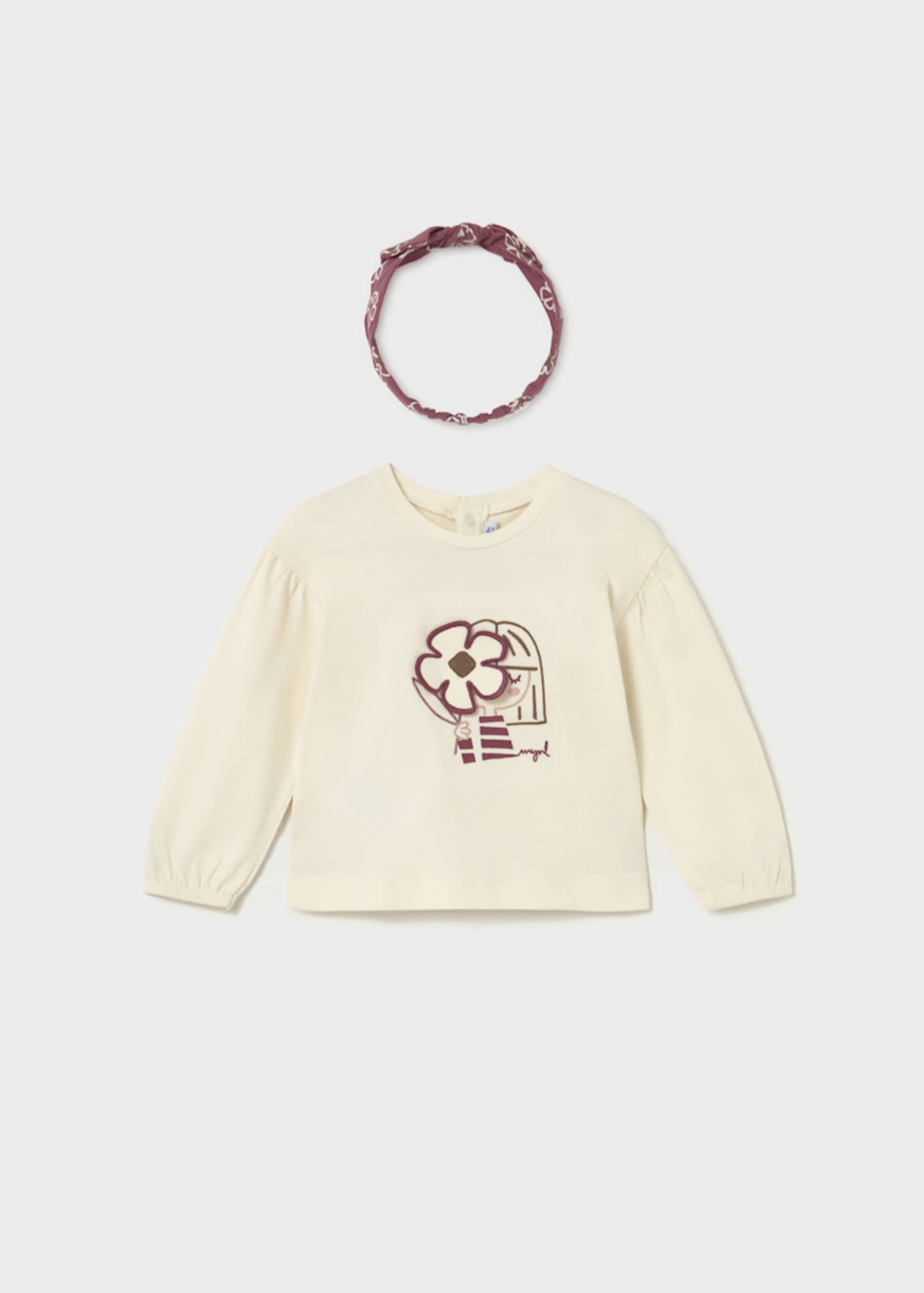 T-shirt avec serre-tête bébé T-shirt avec serre-tête bébé