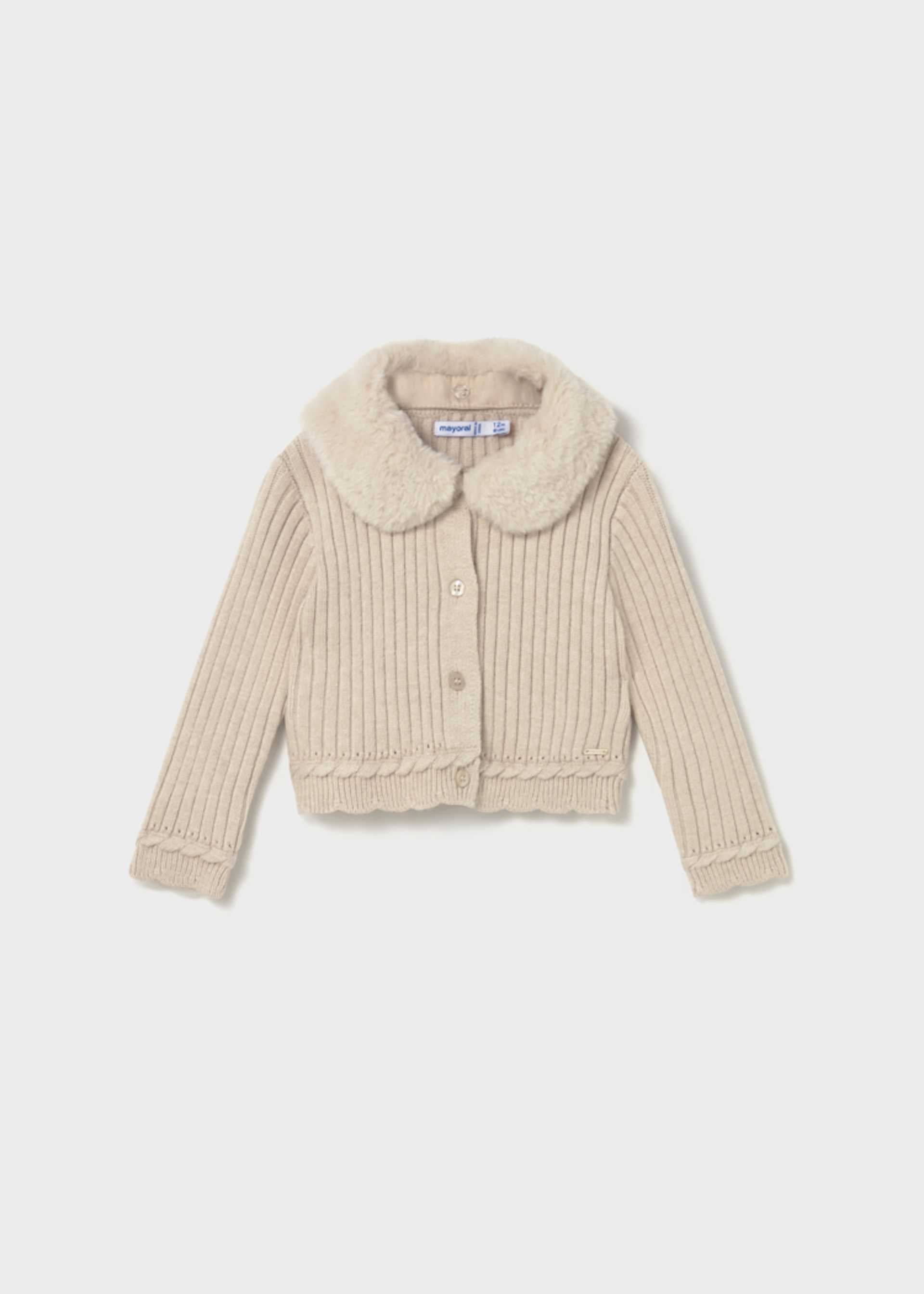 Rebeca tricot cuello pelo bebé Rebeca tricot cuello pelo bebé