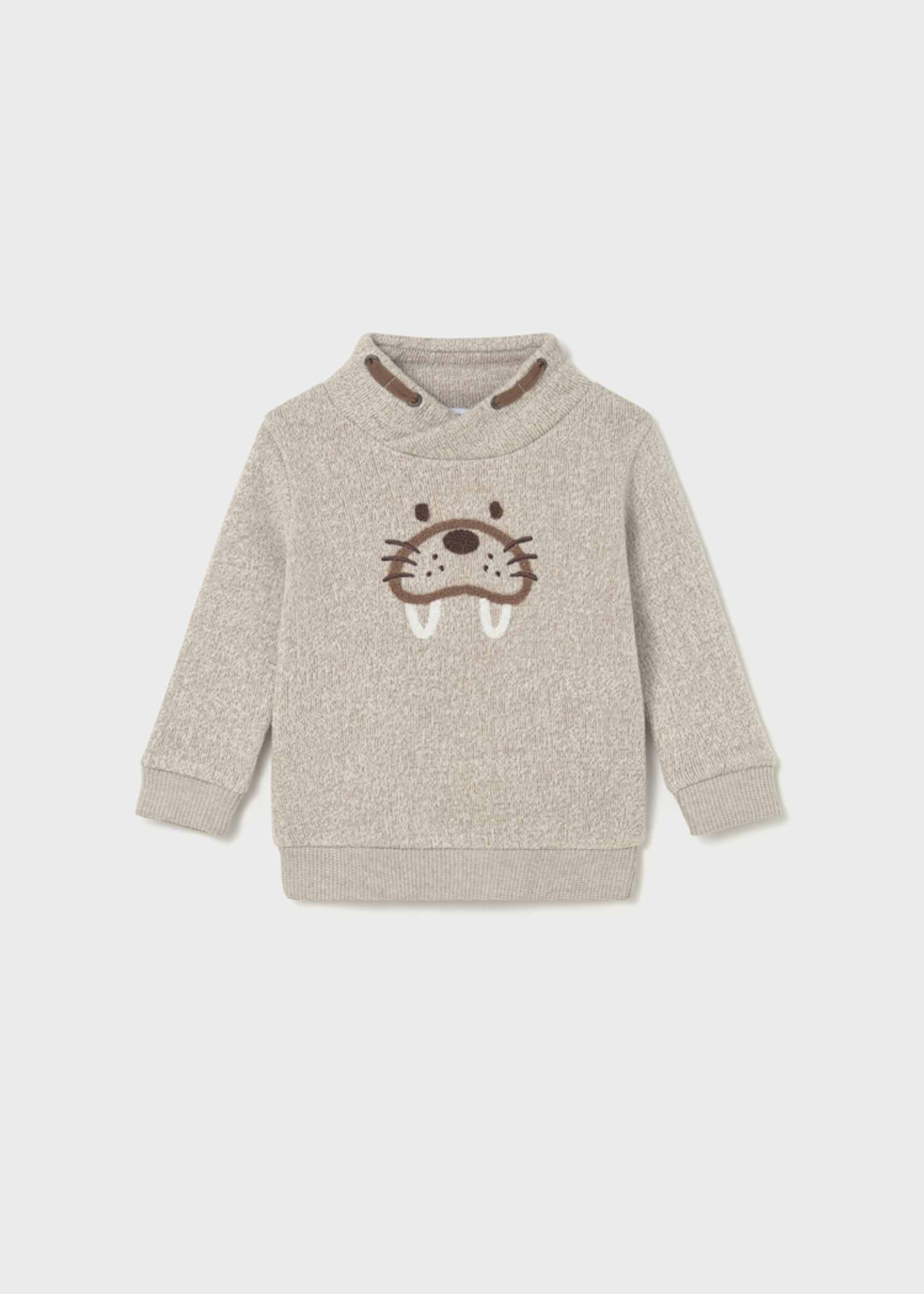 Baby chimney neck collar jumper