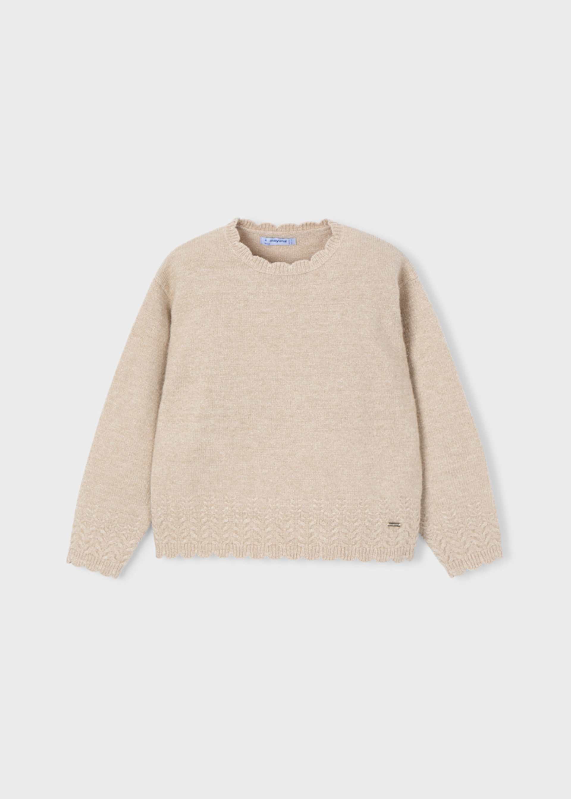 Girls plain knitted jumper