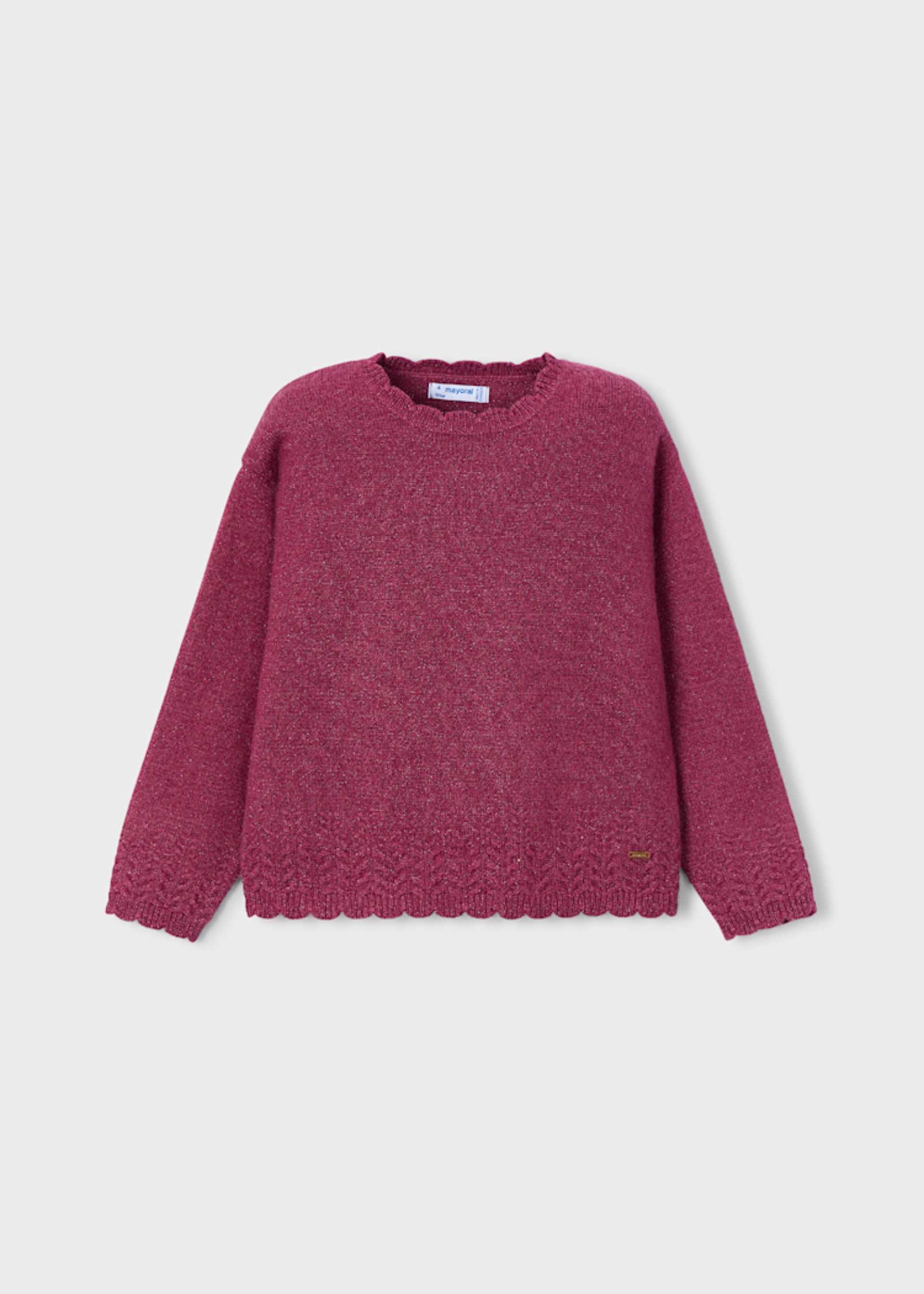 Girls plain knitted jumper