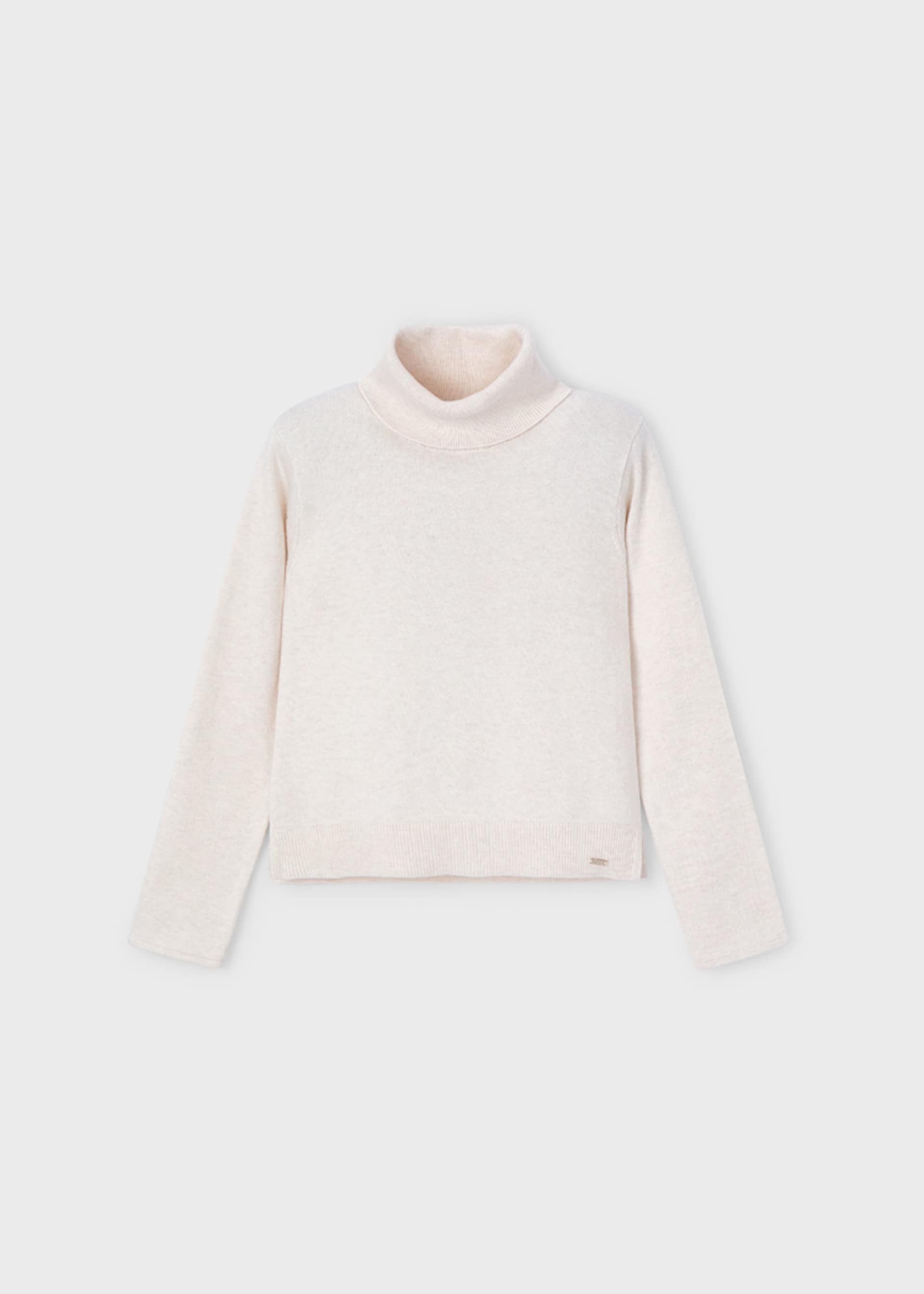 Pull col cheminée basique fille