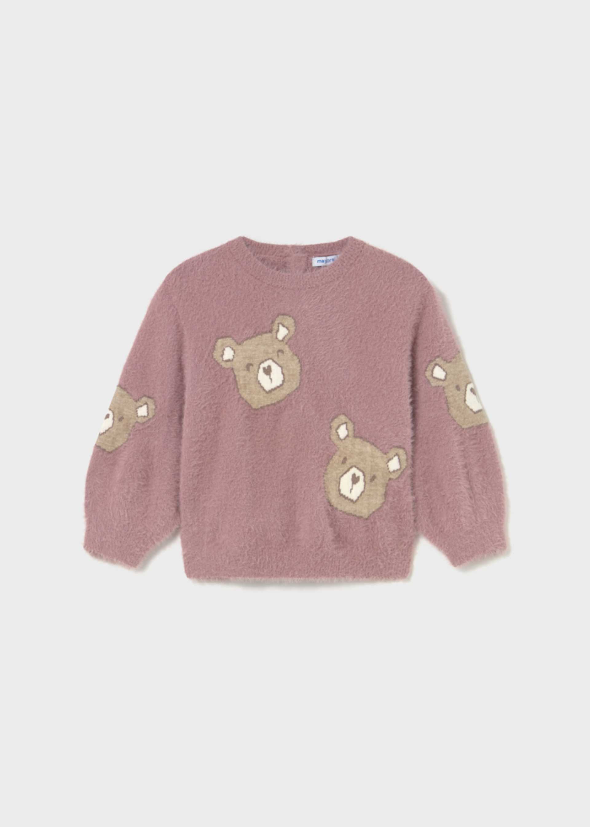 Maglione orso pellicciotto neonata