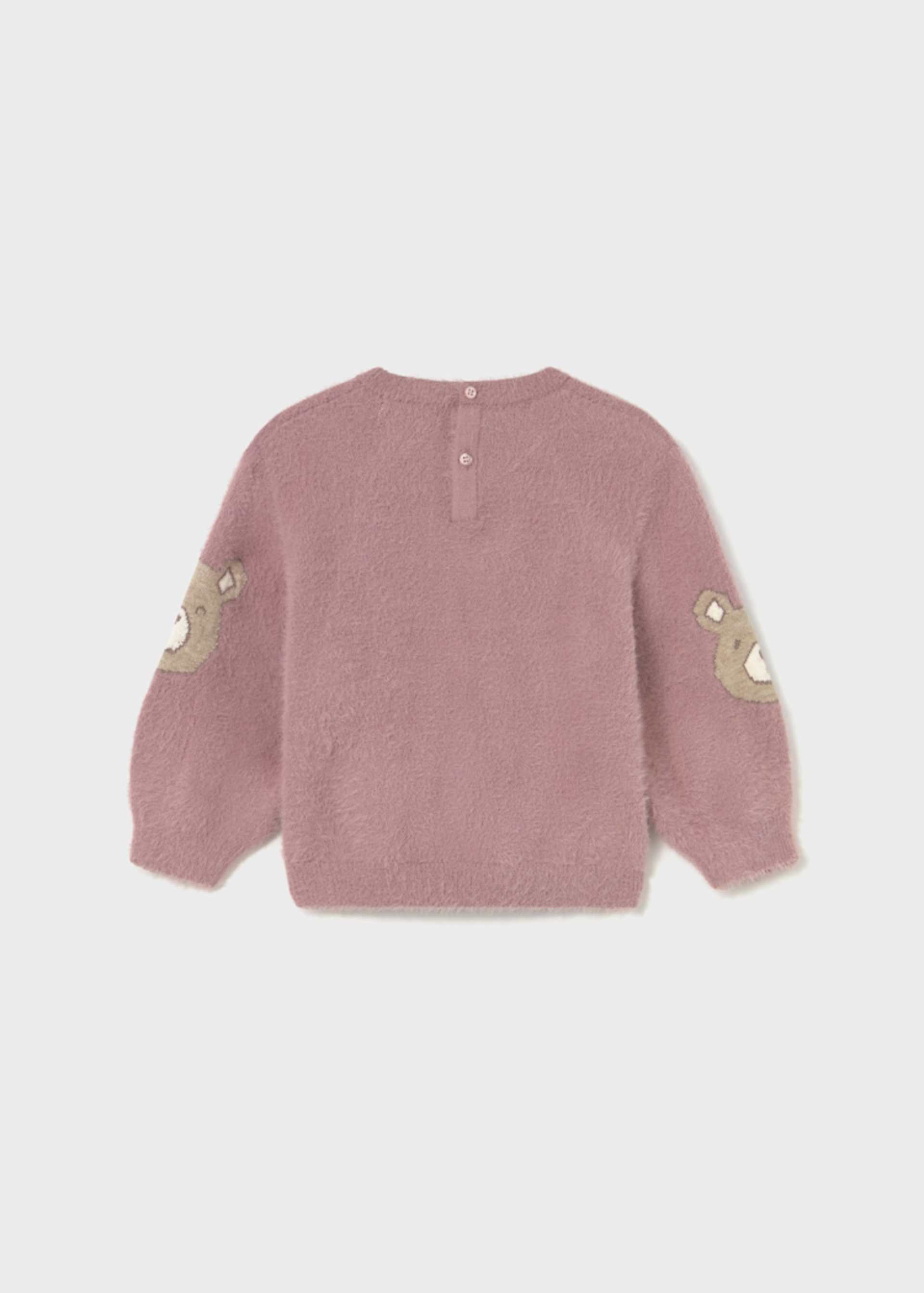 Baby Sweater with Bear Fur Detail