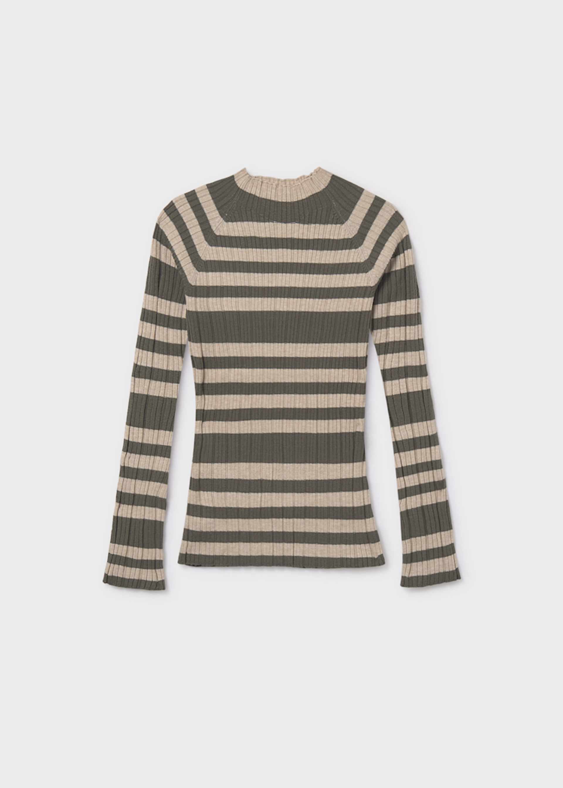 T-shirt à col cheminé en tricot fille