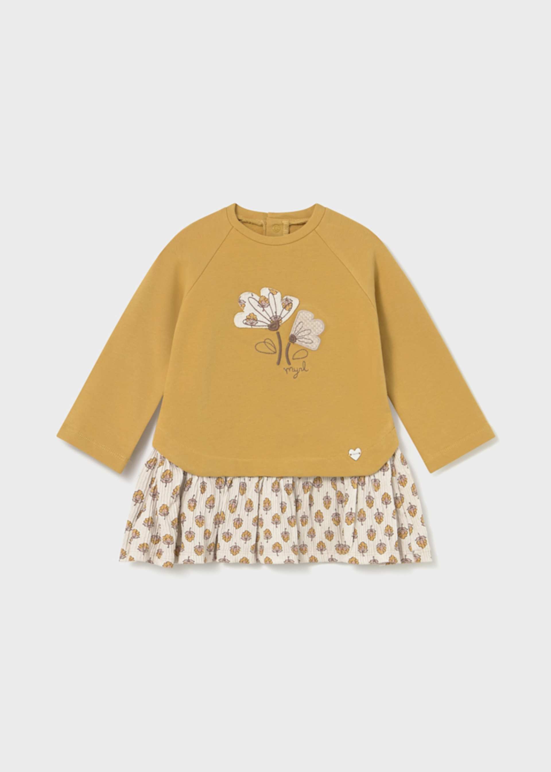 Baby combined fleece dress