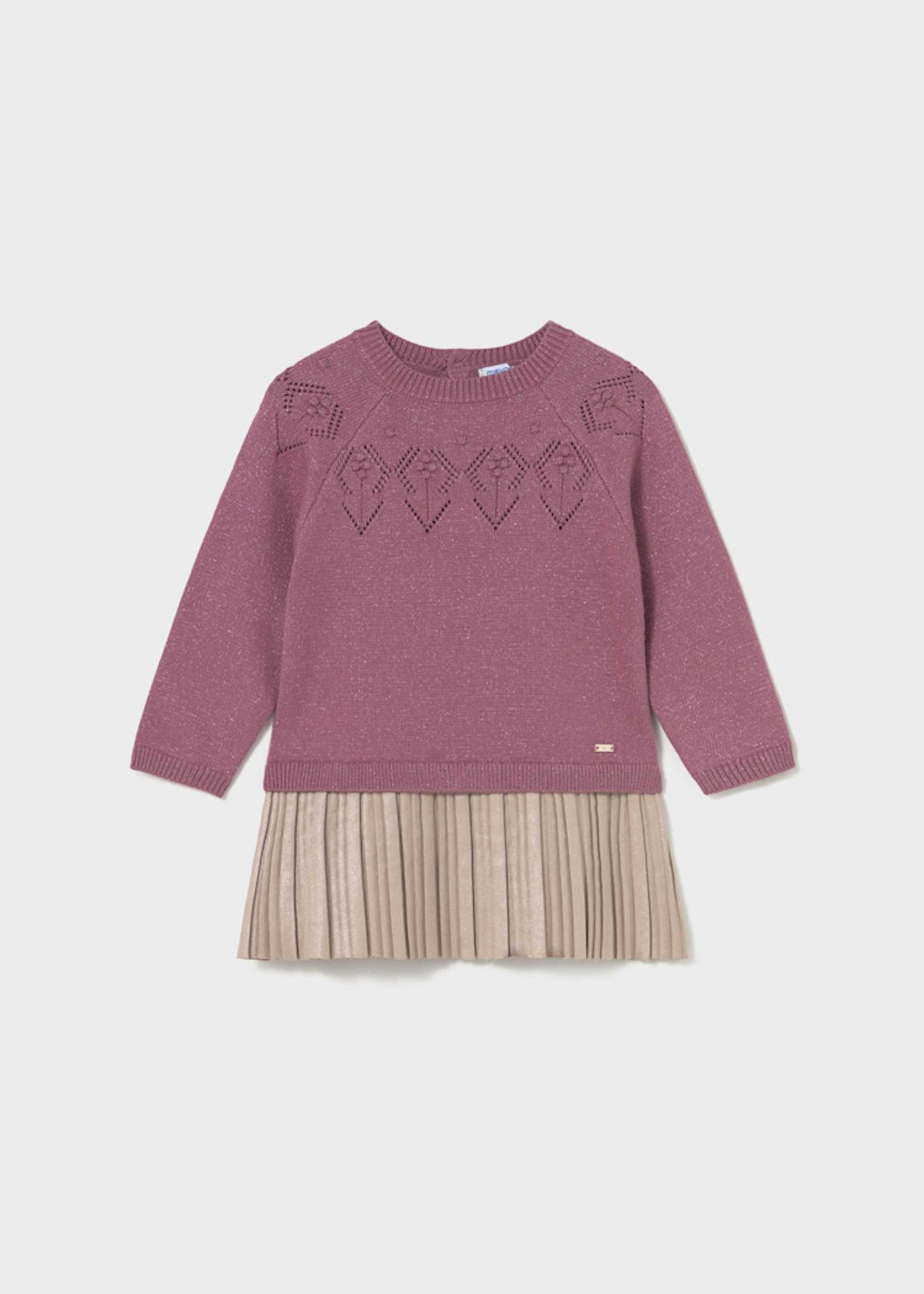 Vestido combinado tricot bebé