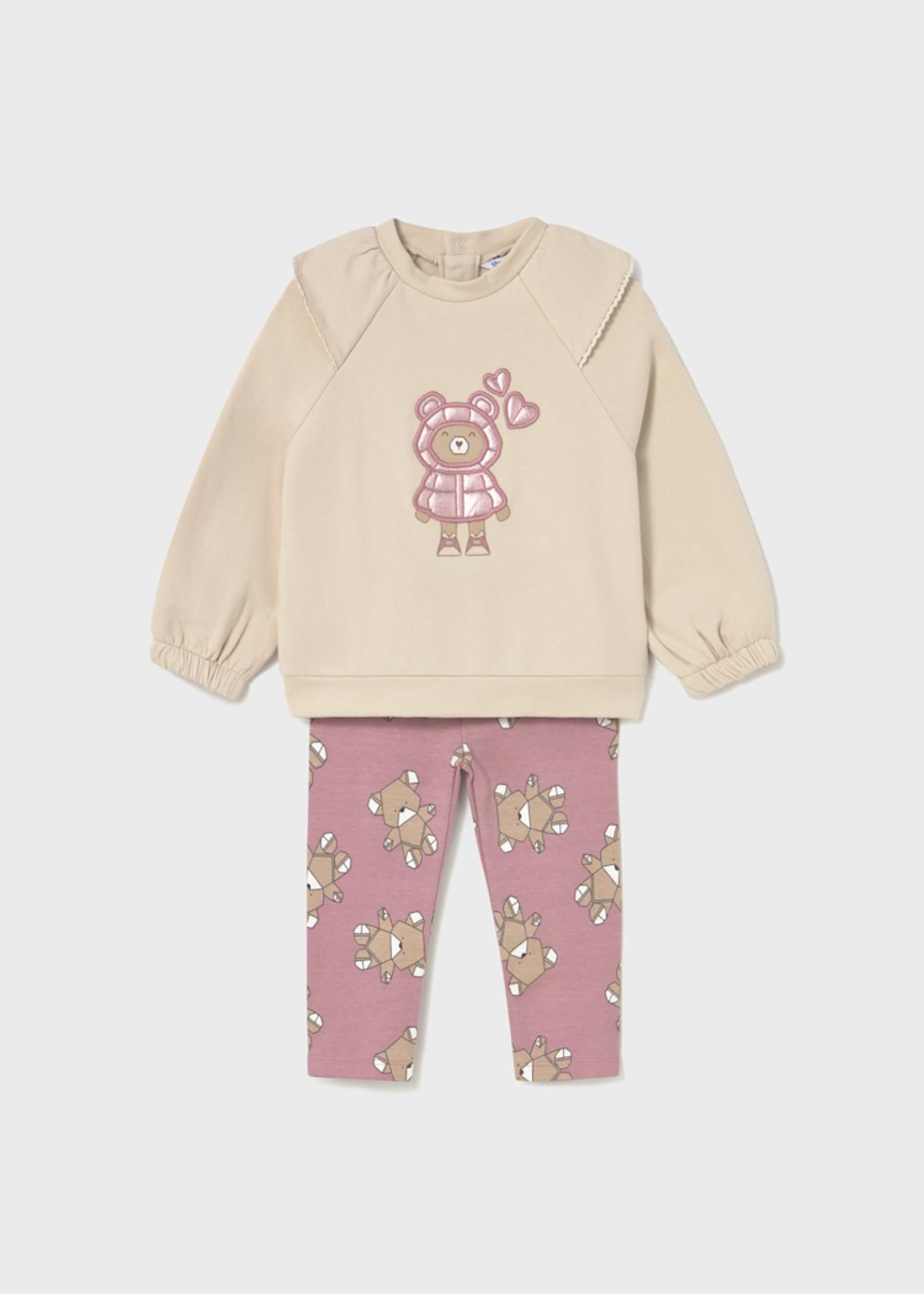 Ensemble legging imprimé et sweat bébé