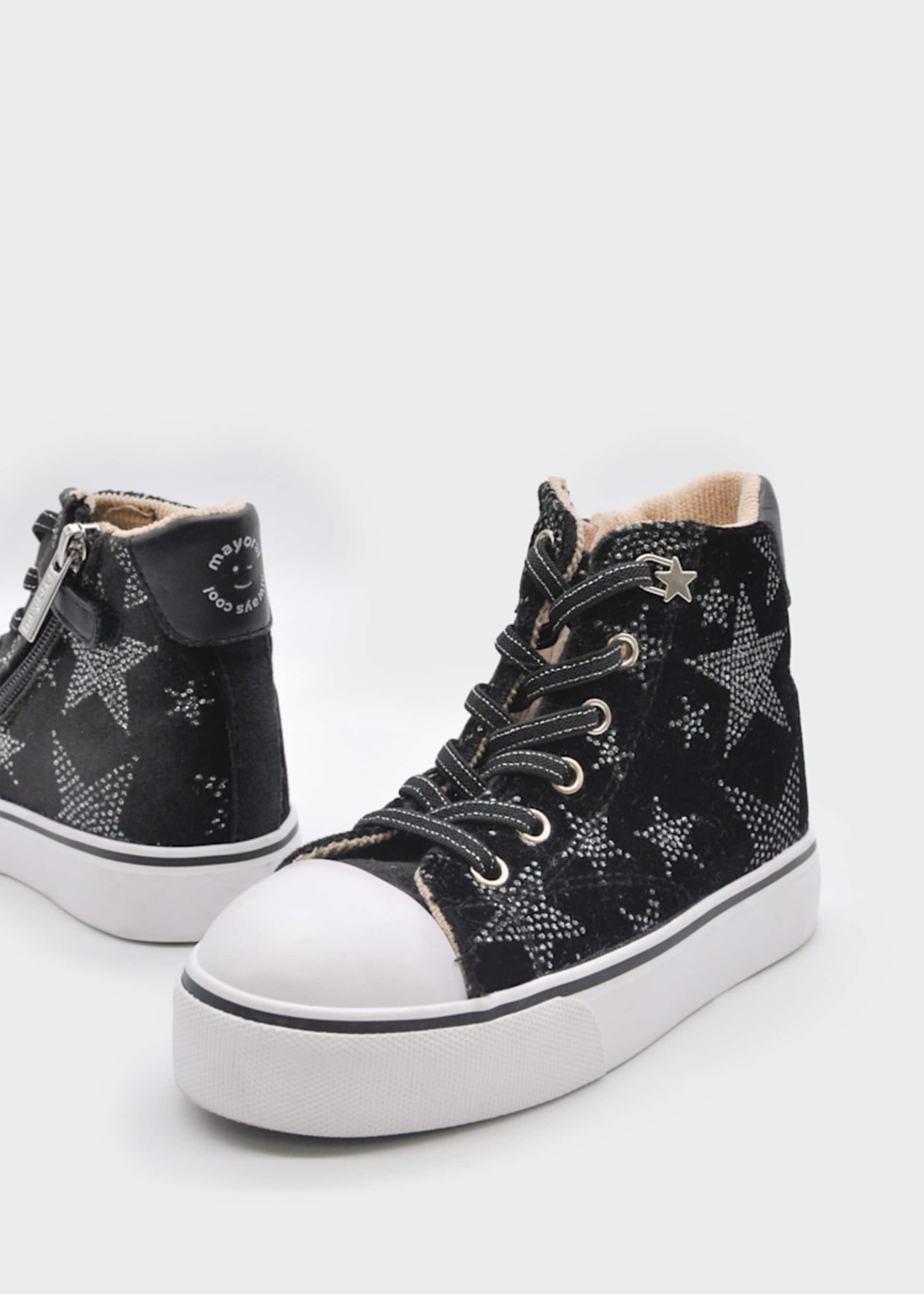 Chaussures de sport à lacets étoiles fille