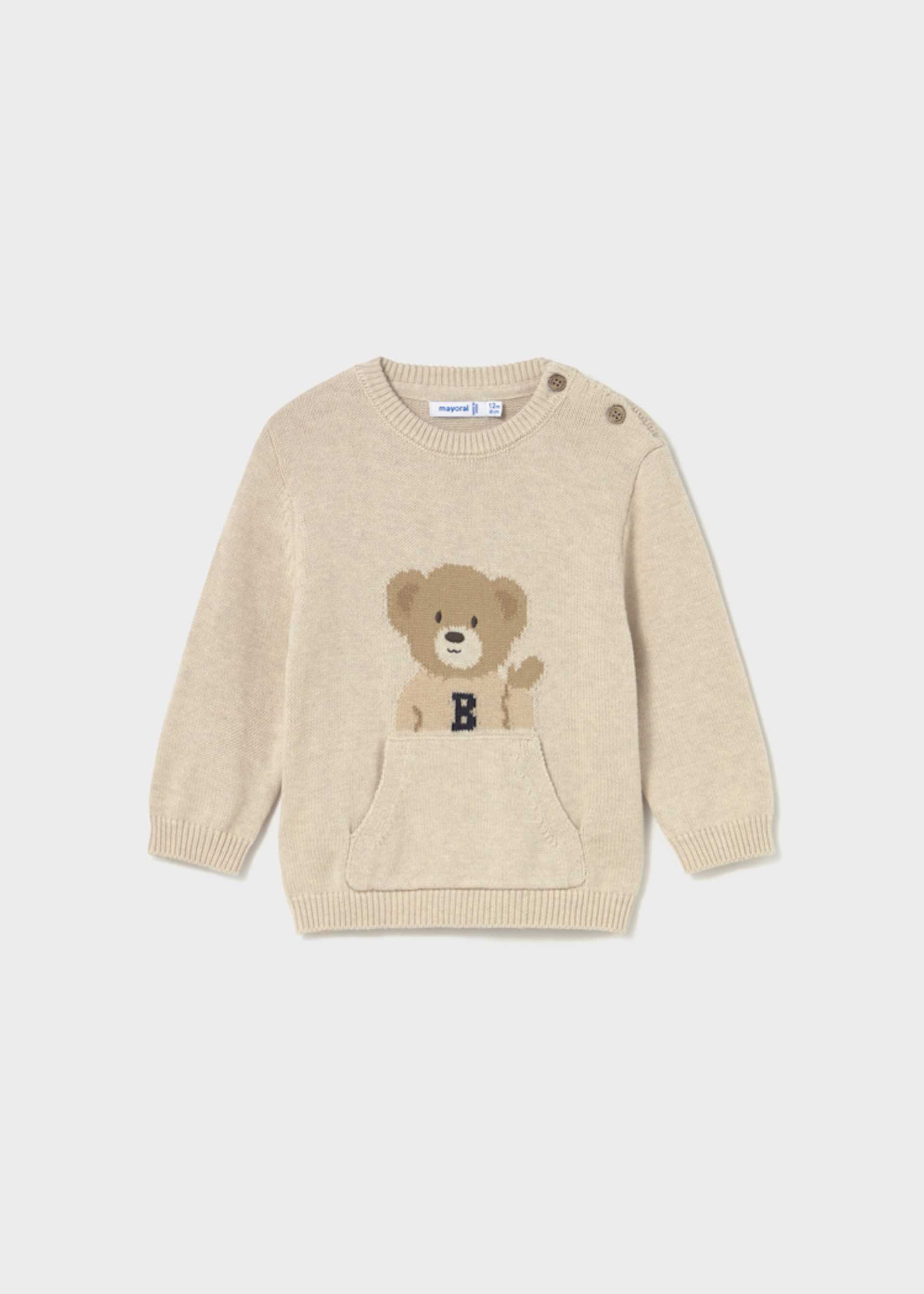 Camisola urso bolso bebé