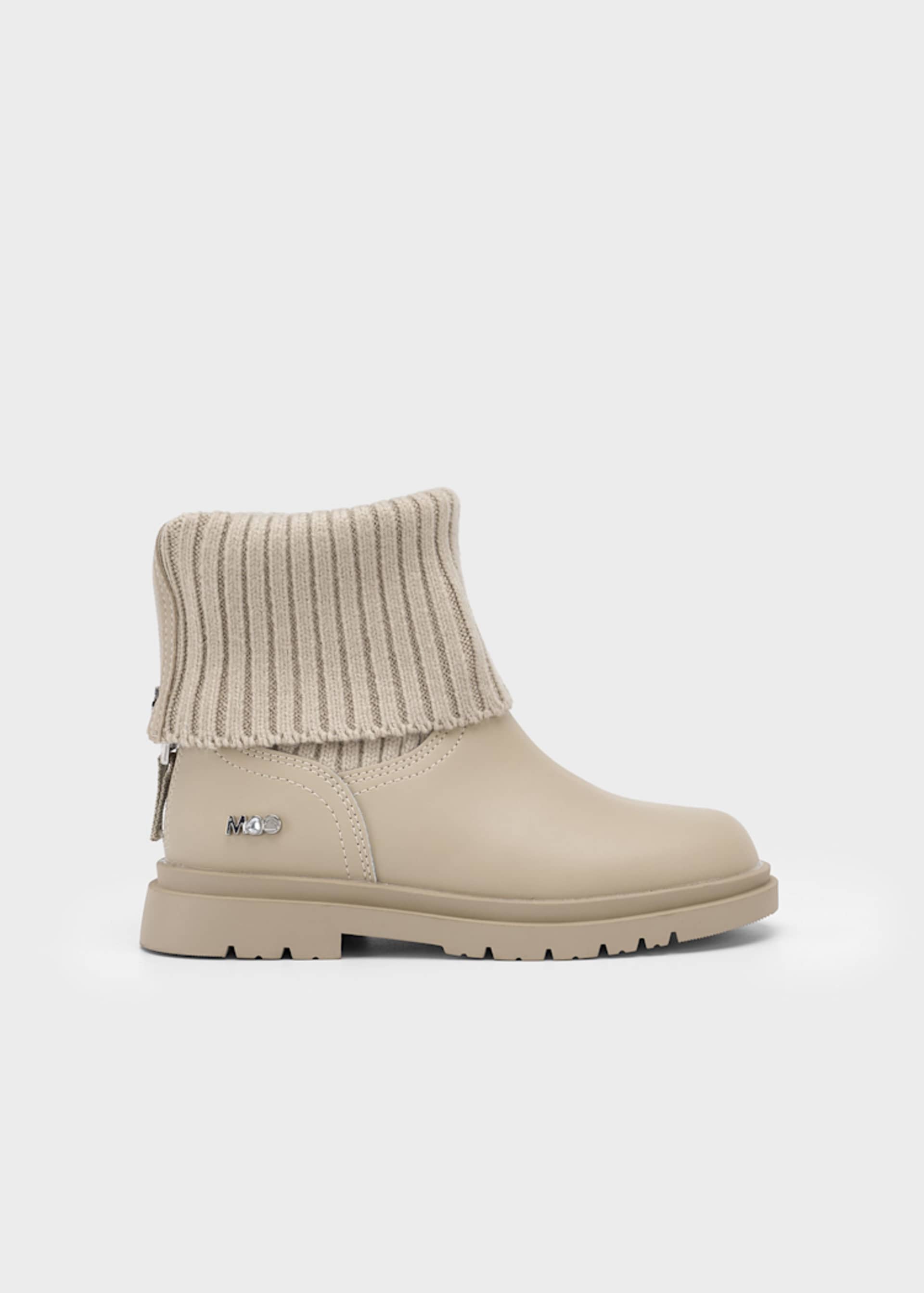 Bottes motardes en cuir tricoté fille