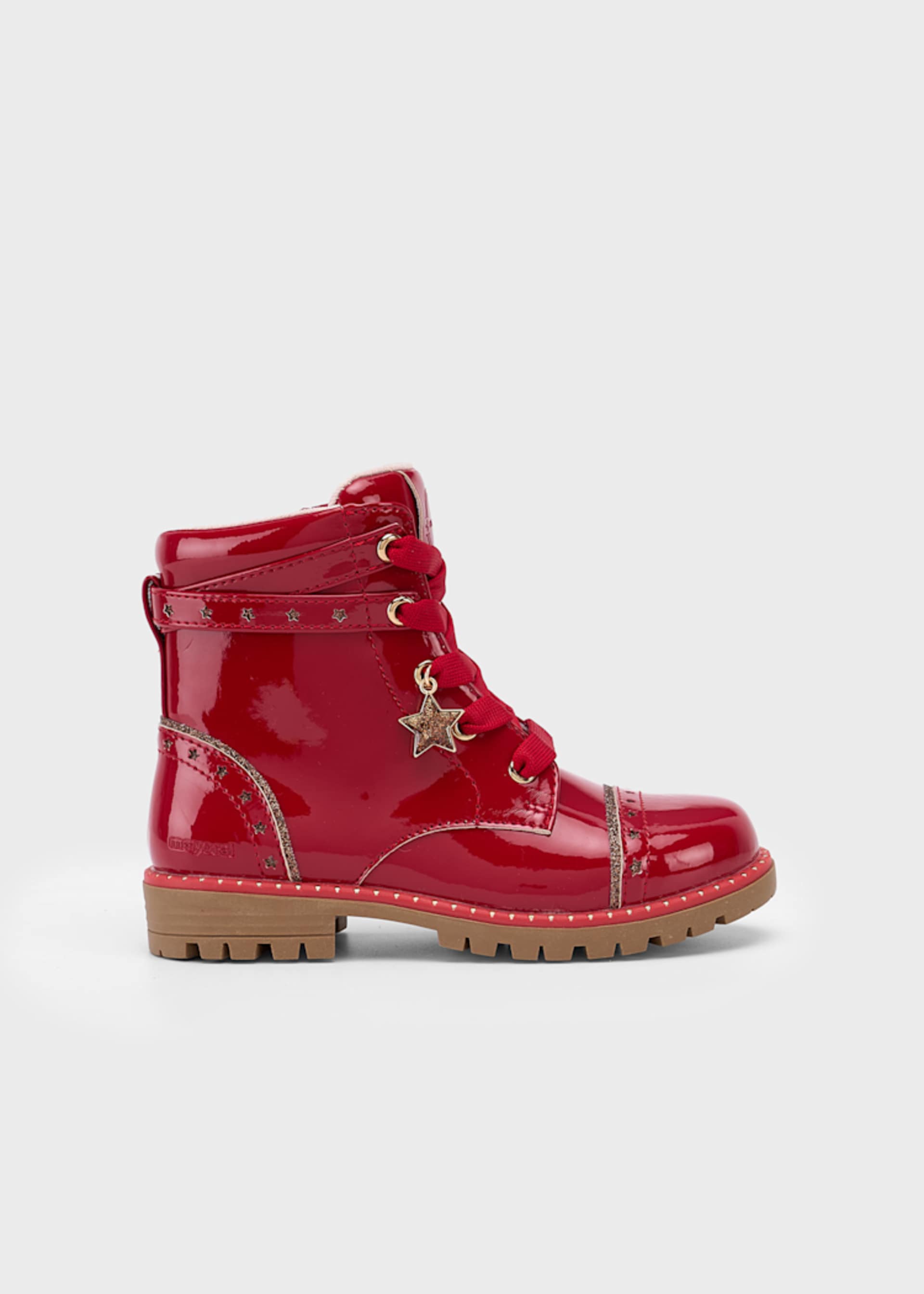 Lackleder Biker Halbstiefel Mädchen