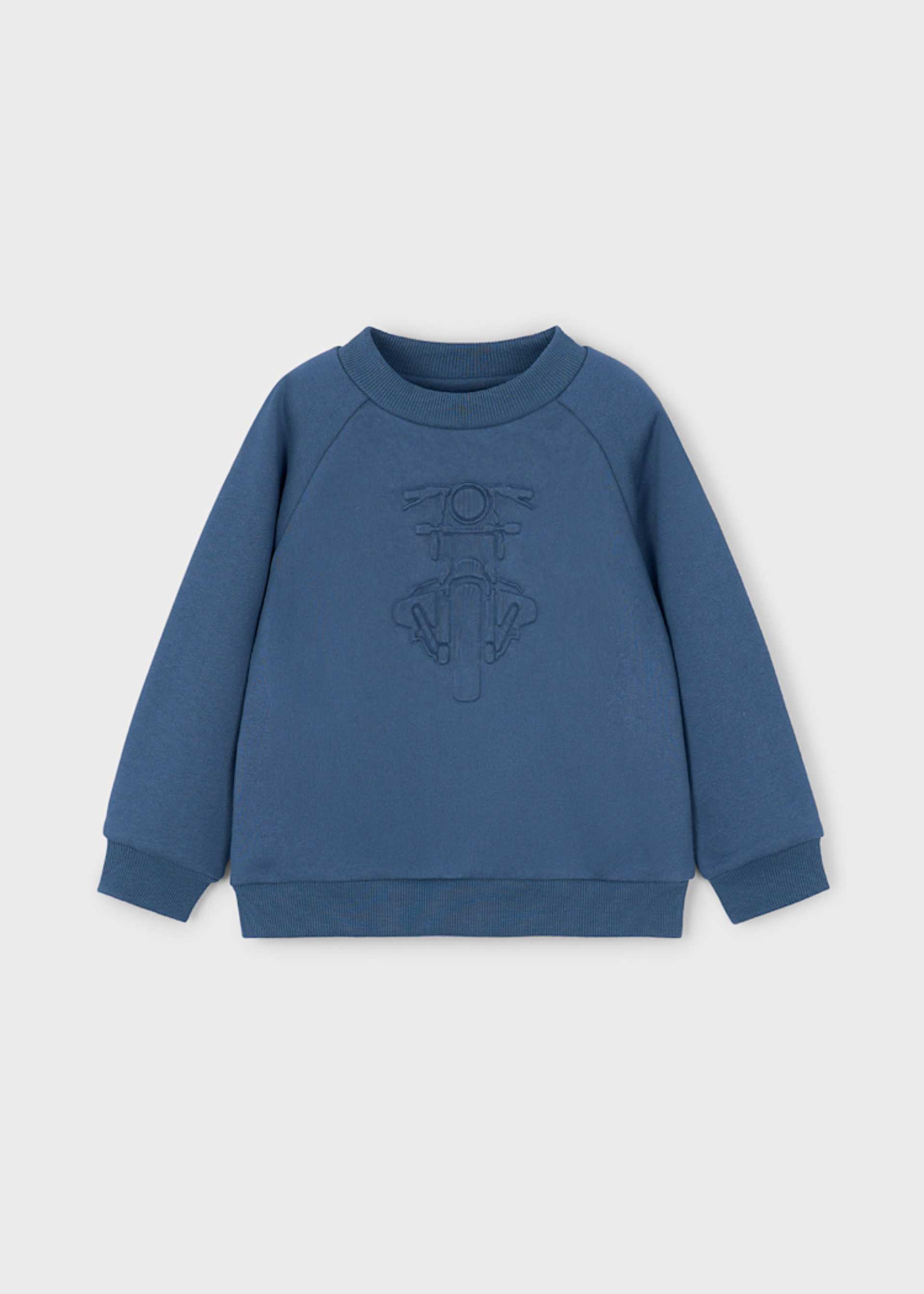 Boys motorcycle embossed sweatshirt