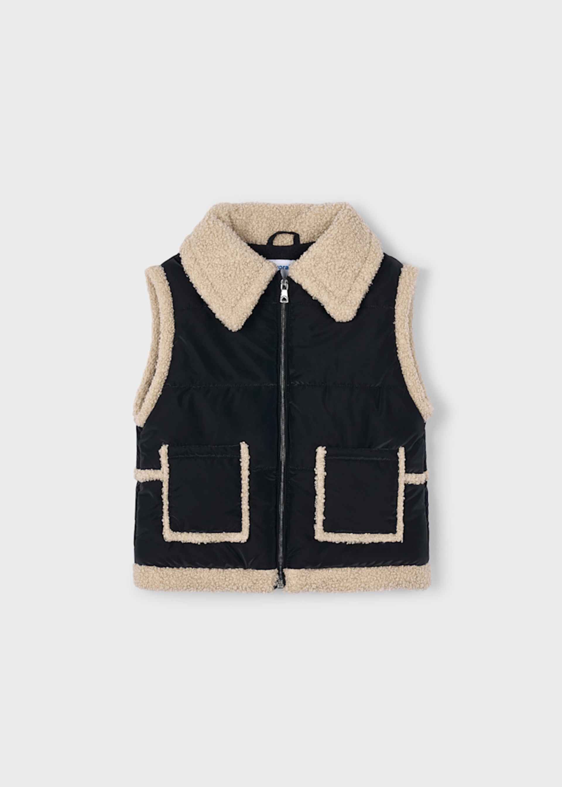 Girls contrast sheepskin gilet Girls contrast sheepskin gilet