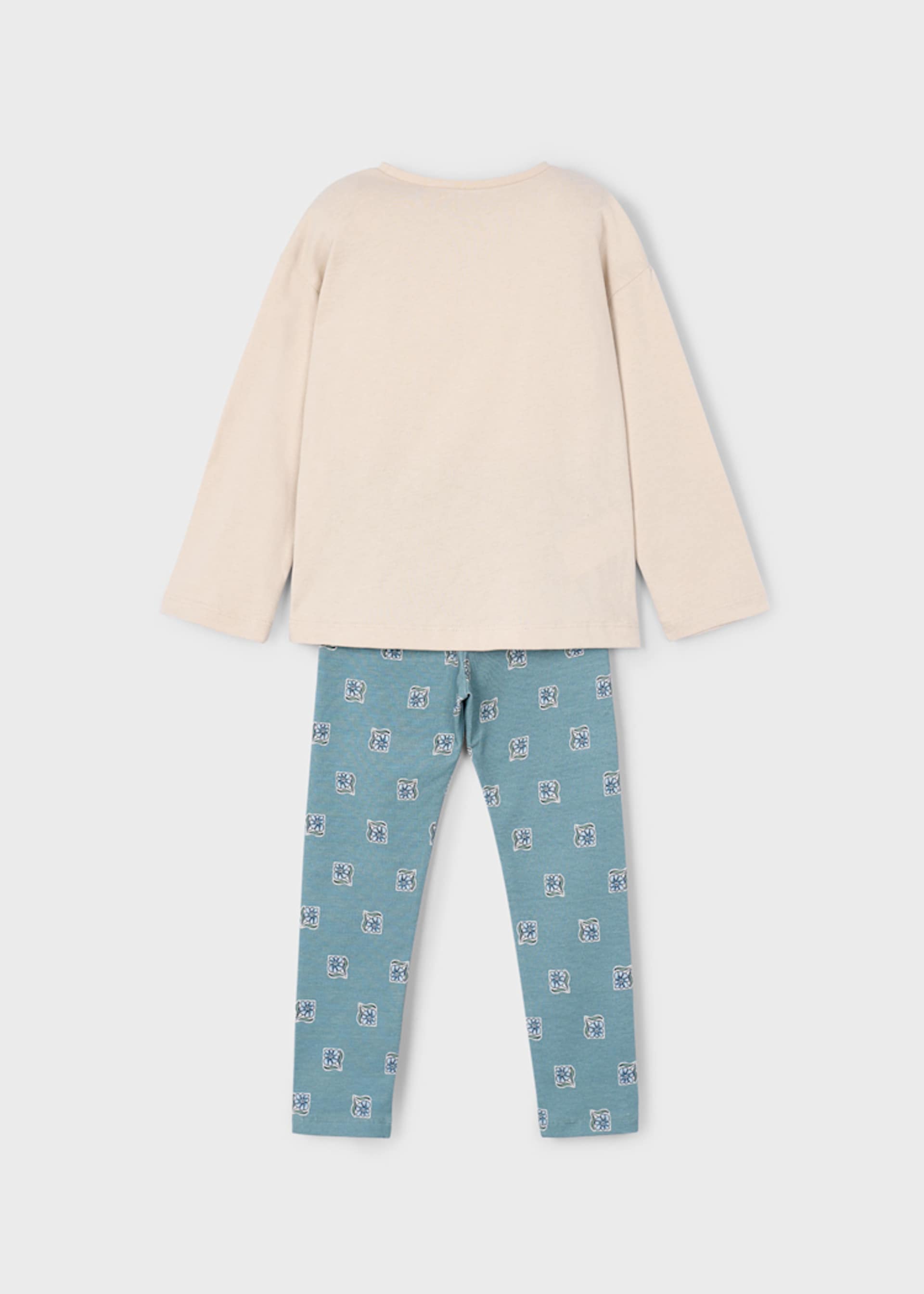 Conjunto legging estampado y camiseta niña