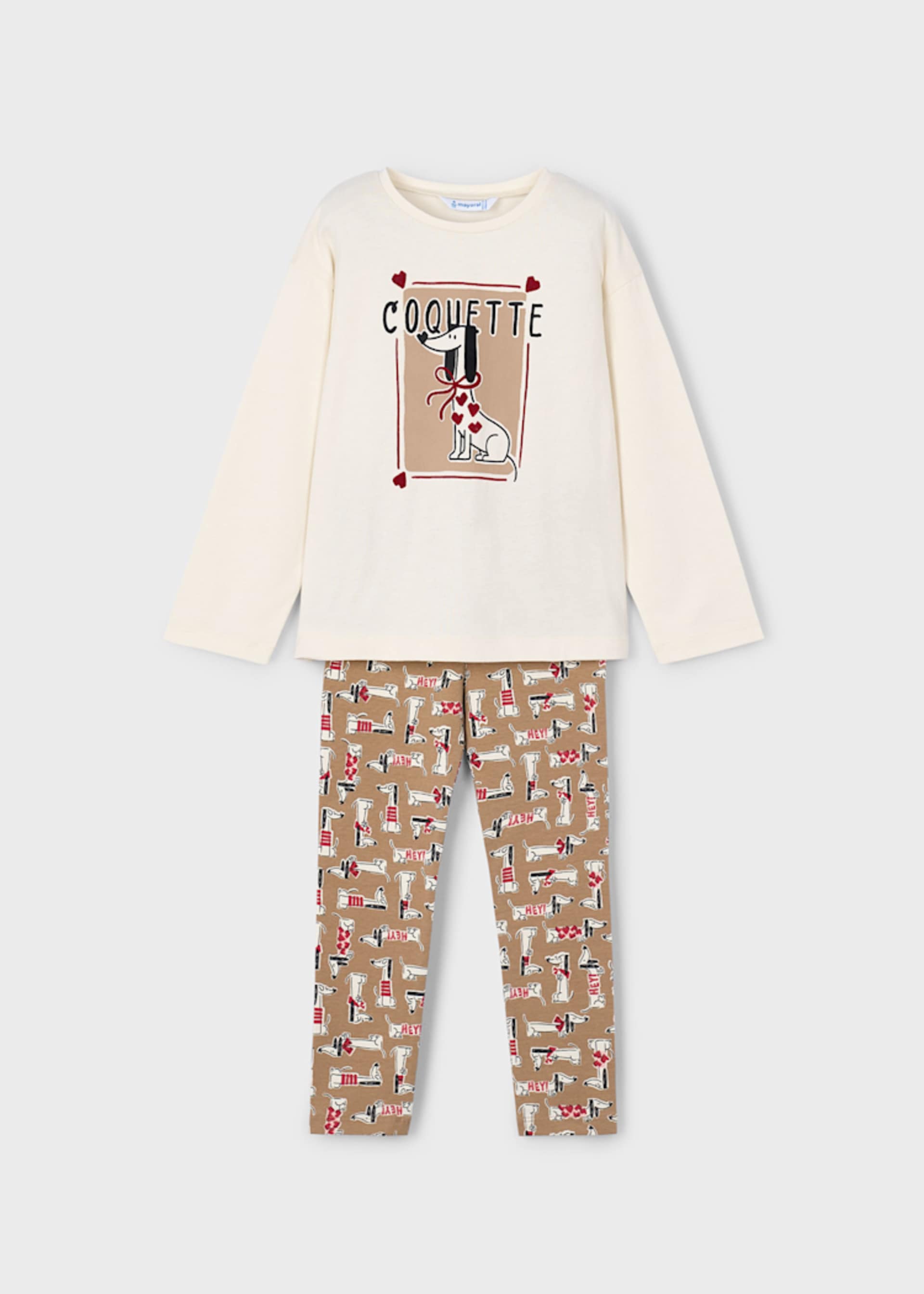 Conjunto legging estampado y camiseta niña