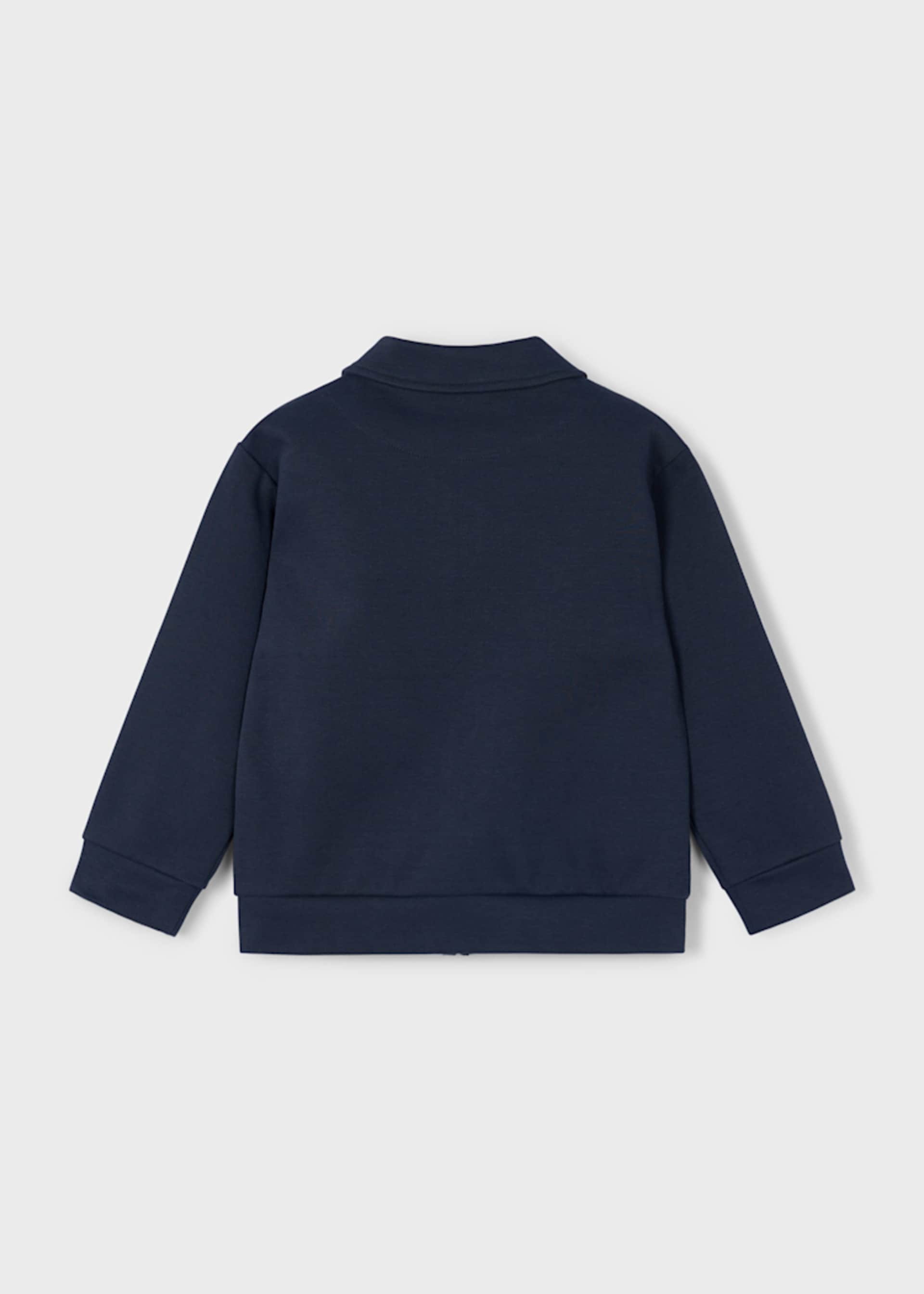 Sudadera cremallera piqué niño