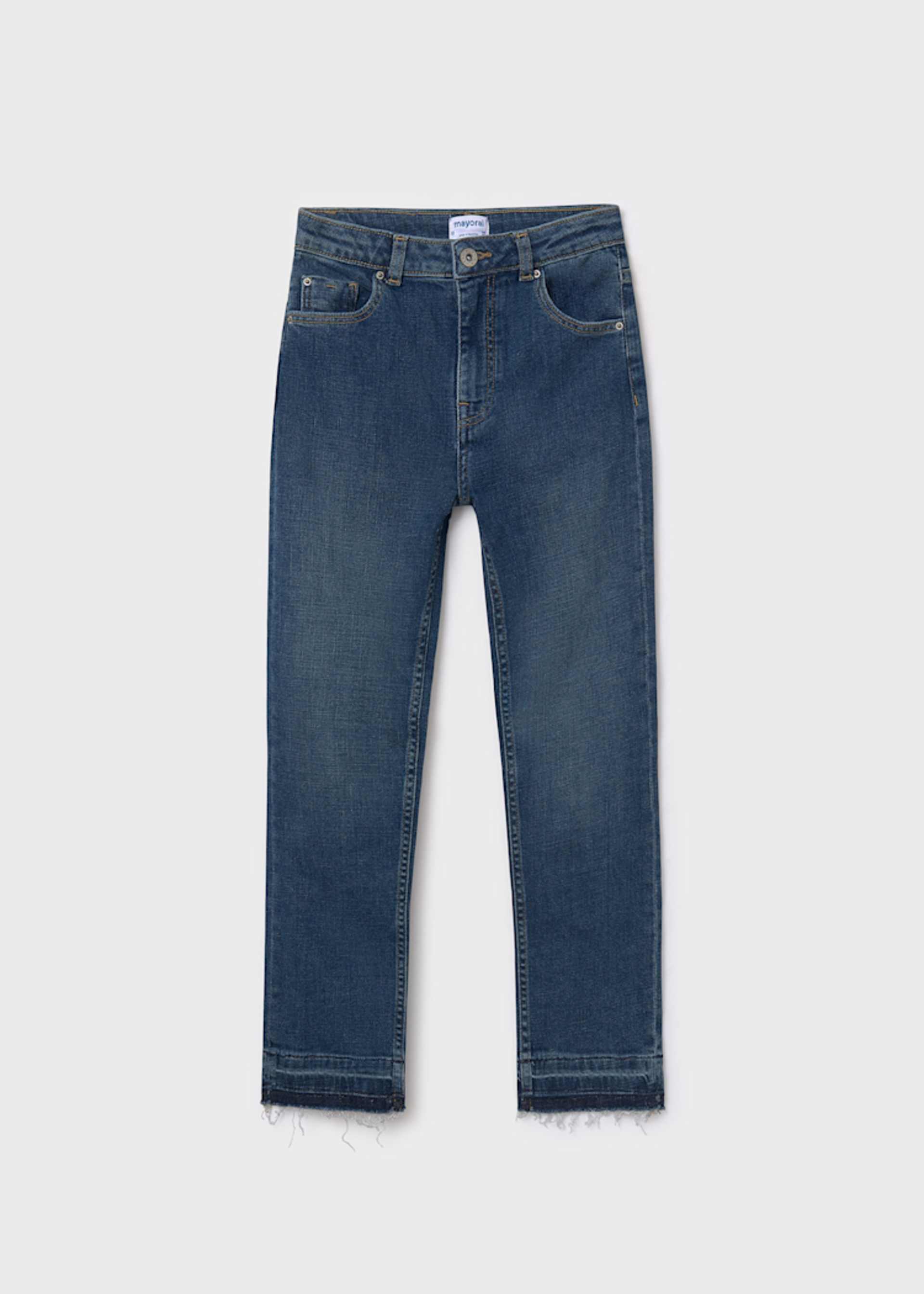 Pantalón denim acampanado básico chica