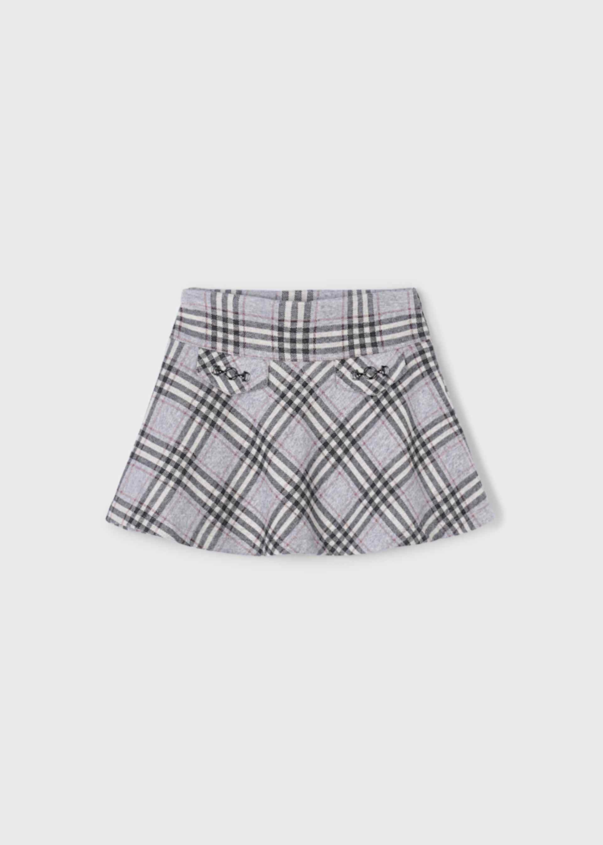 Girls jacquard check skirt