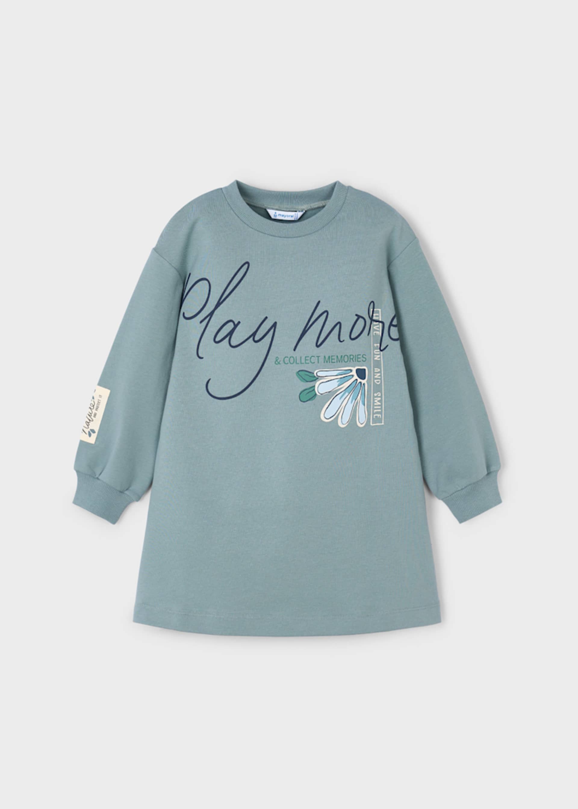 Girl Printed Fleece Dress