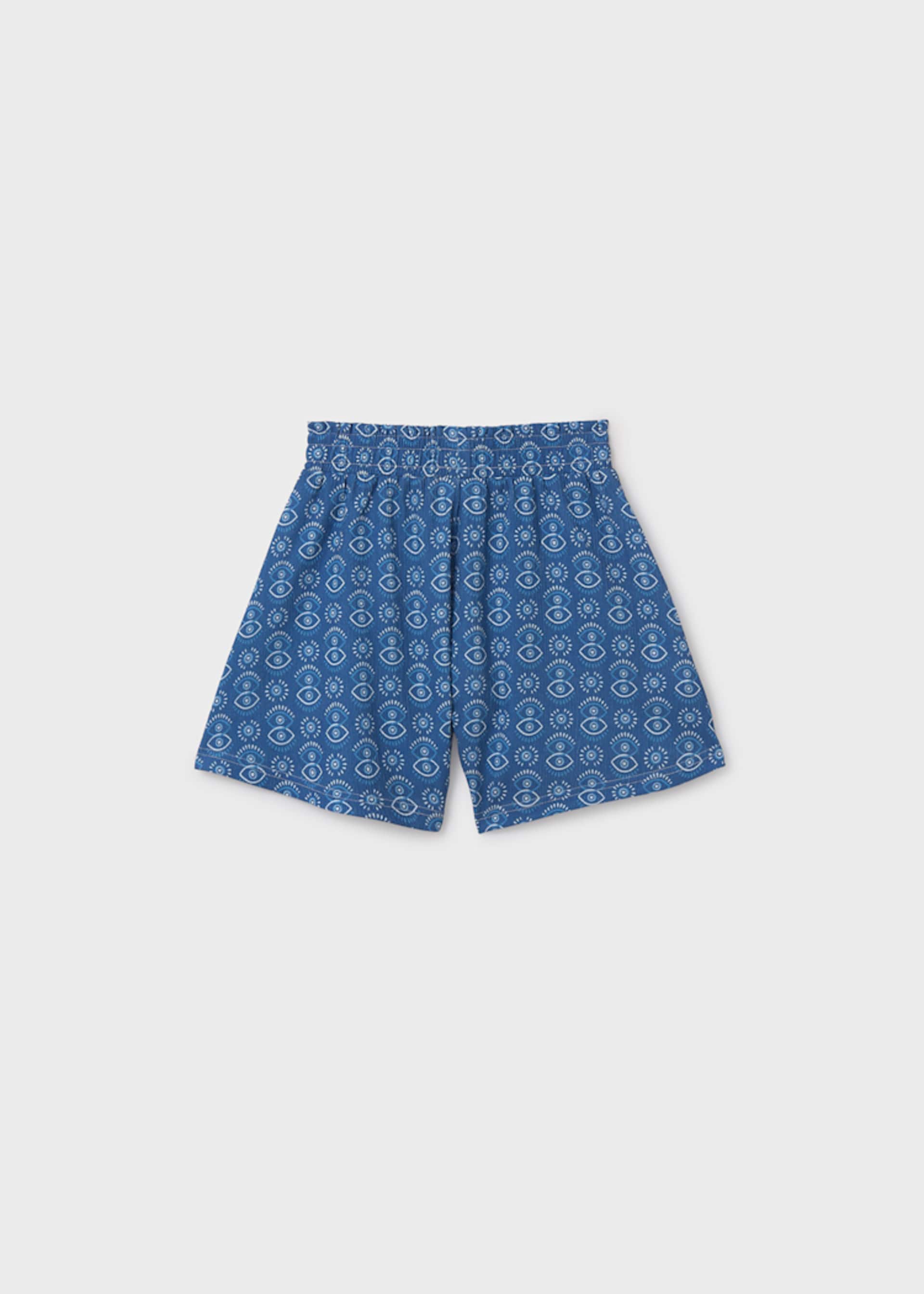 Girl structured print shorts