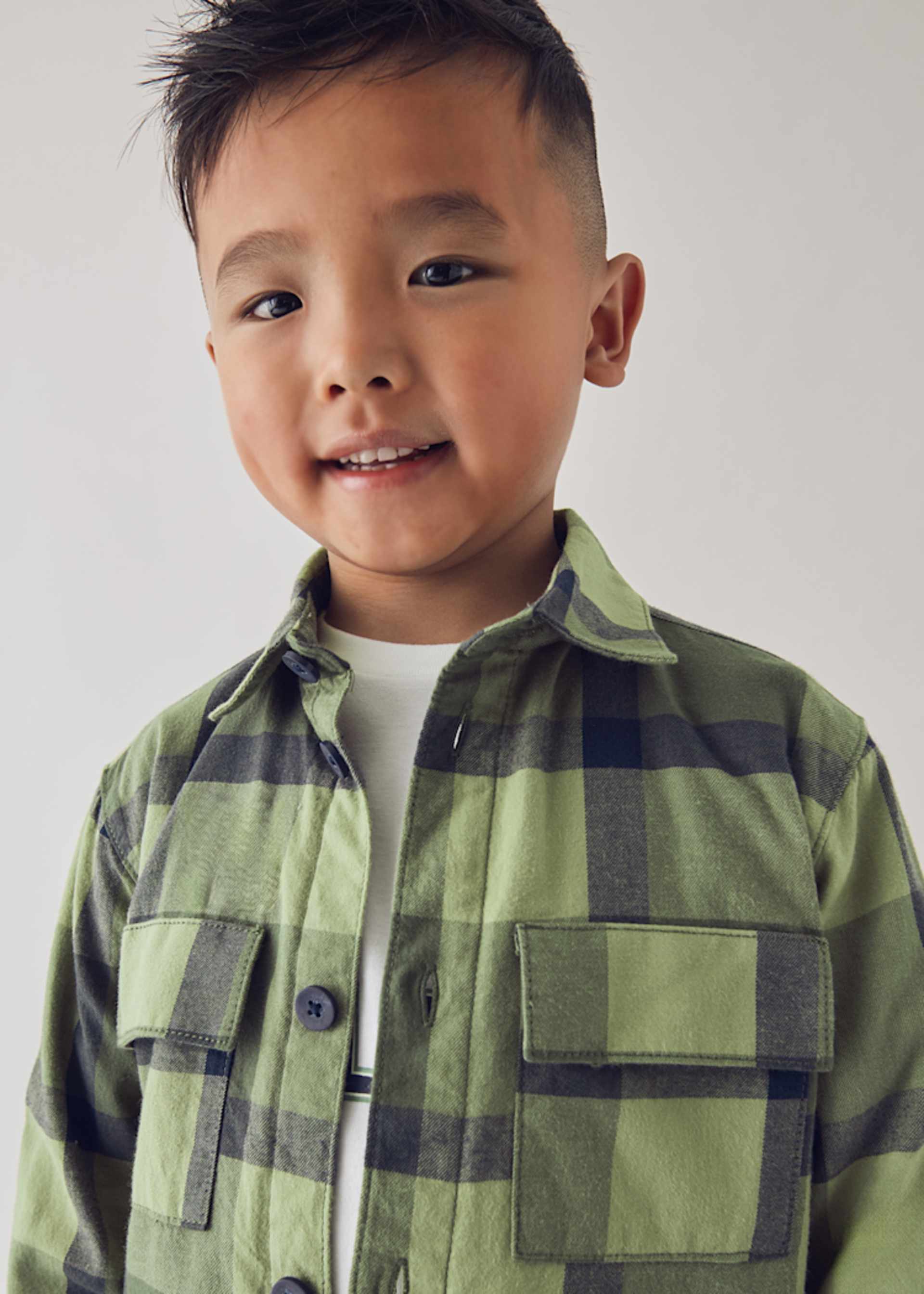 Boys check overshirt