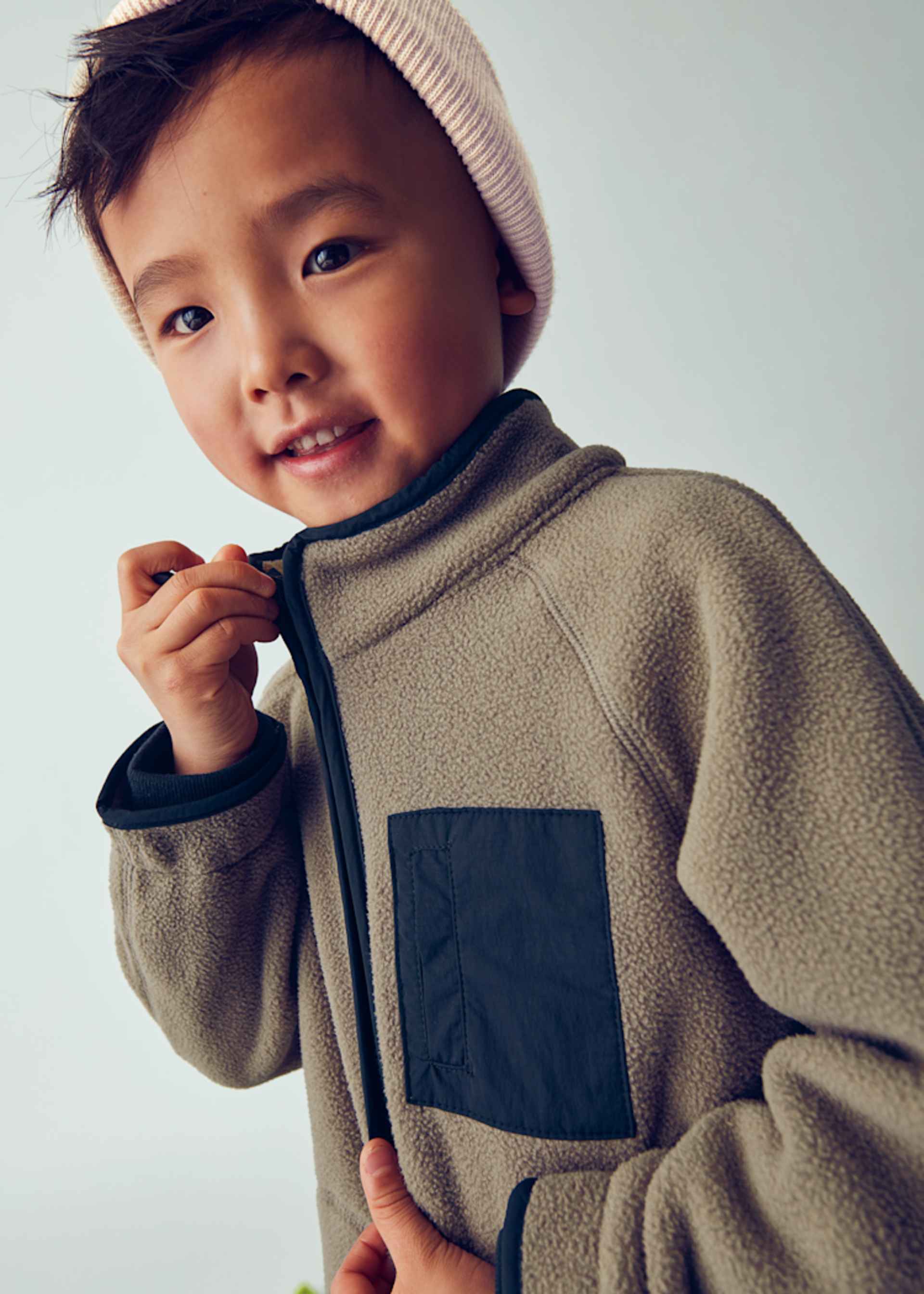 Boys zip-up polar jumper