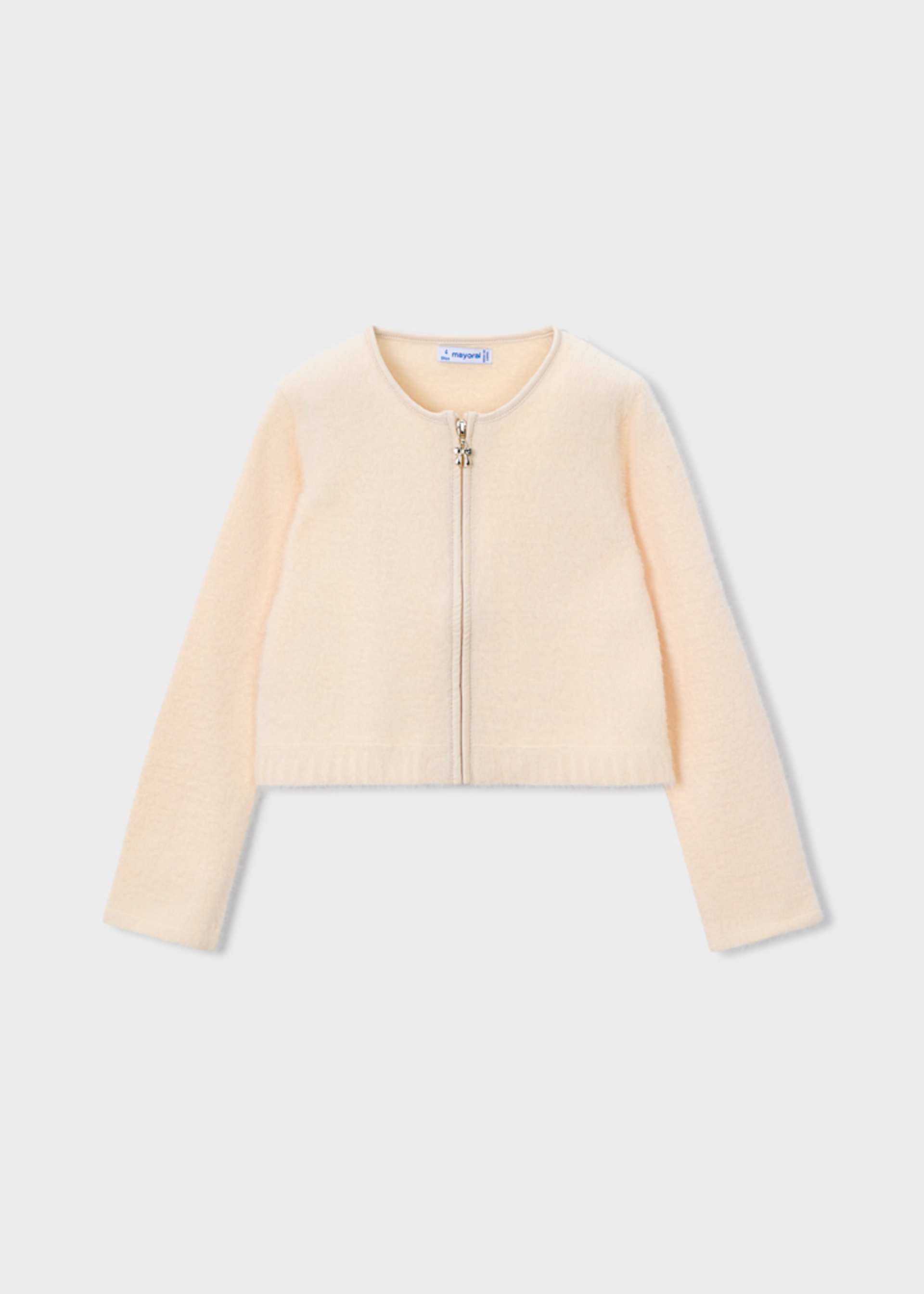 Cardigan en tricot fourré fille