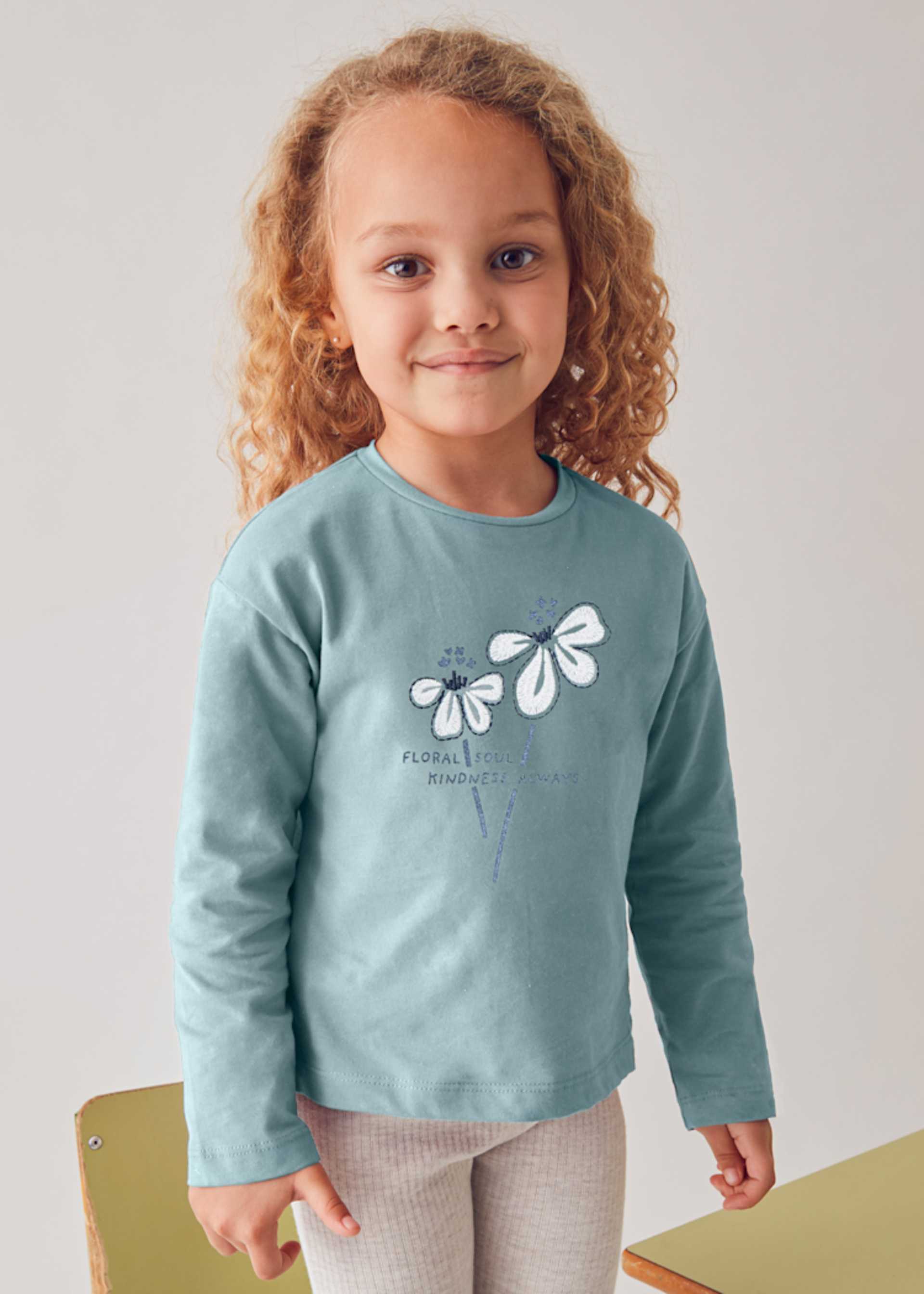 Shirt basic Blume Mädchen