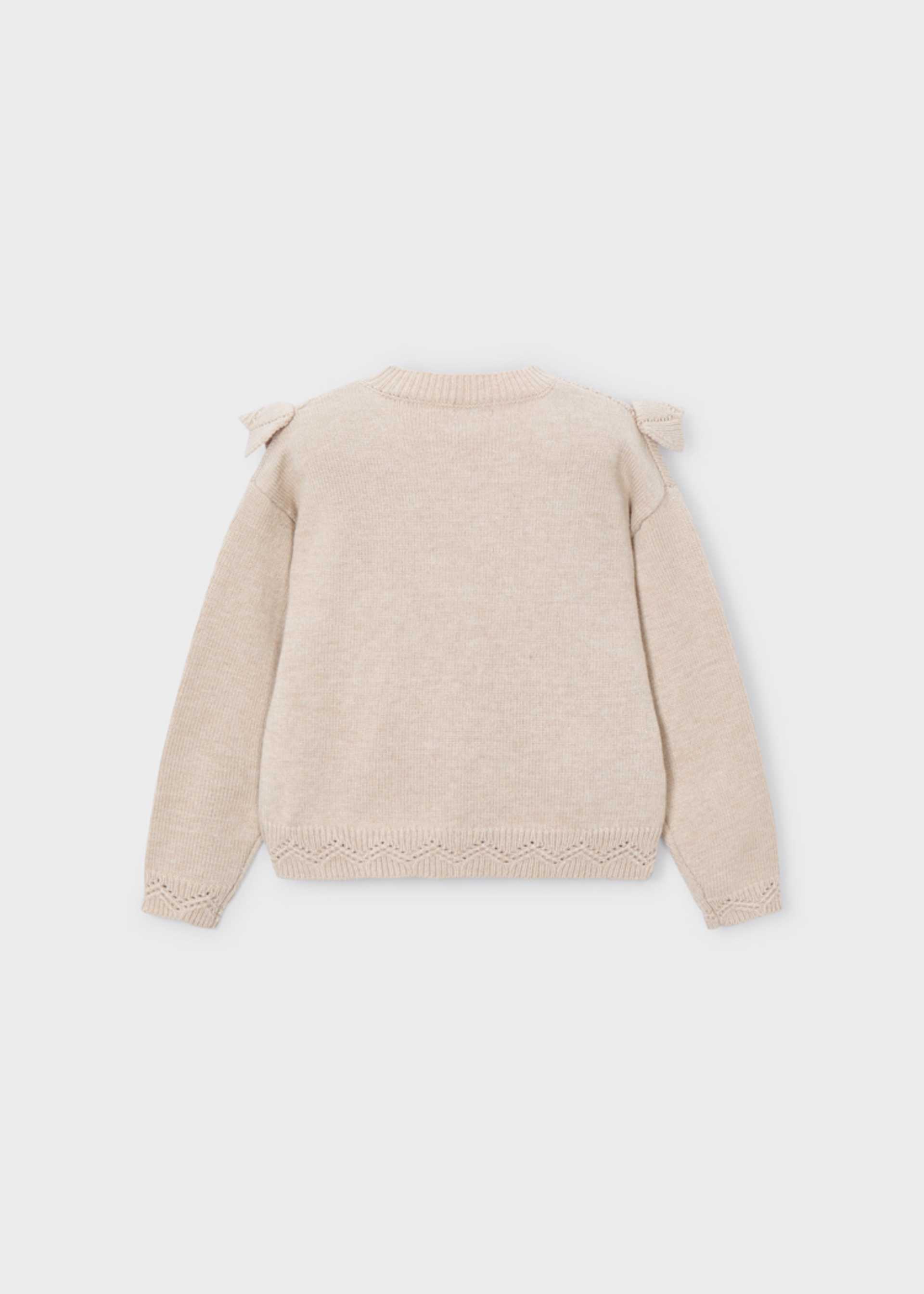 Girls openwork knit jumper